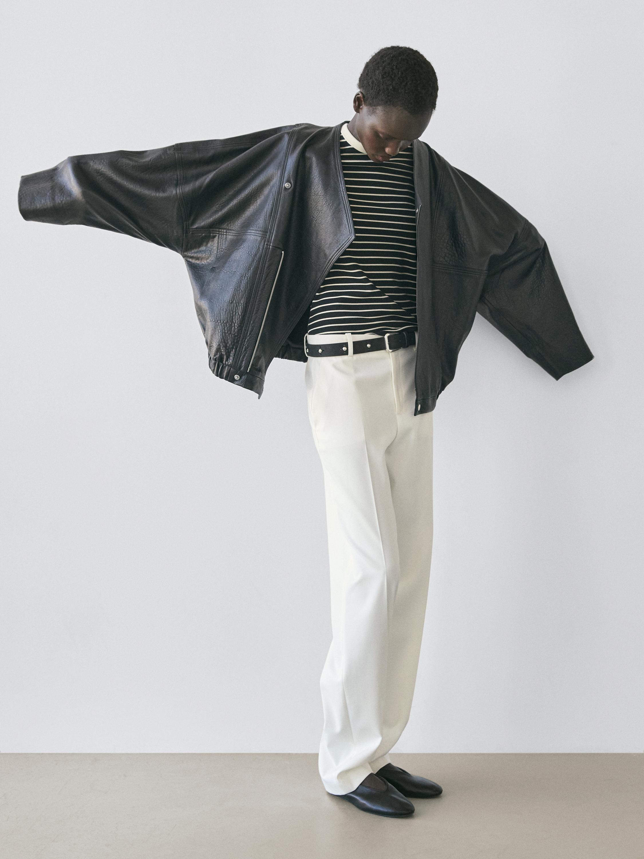 Xhup bomber prej lëkure kamoshi