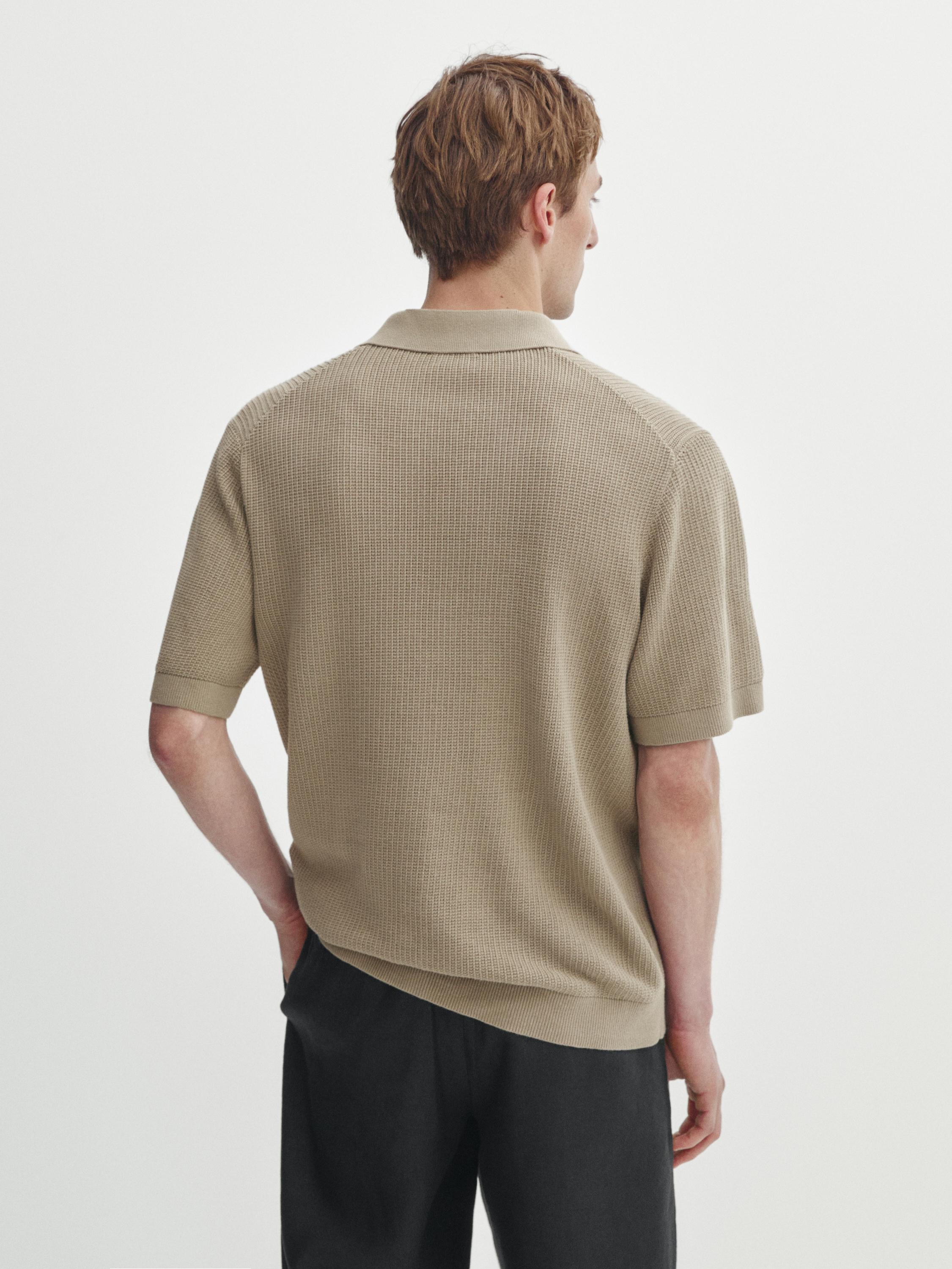 Polo en maille à manches courtes