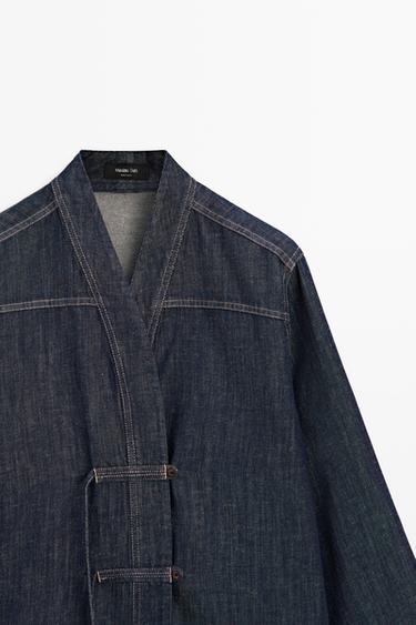 Total look denim overshirt — DARK BLUE 4