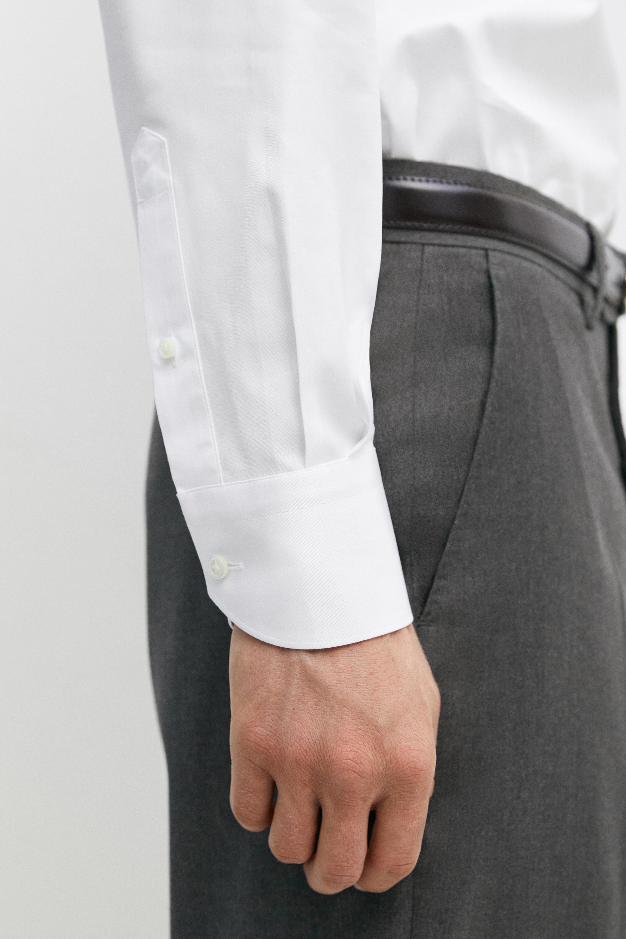 100% cotton shirt — WHITE