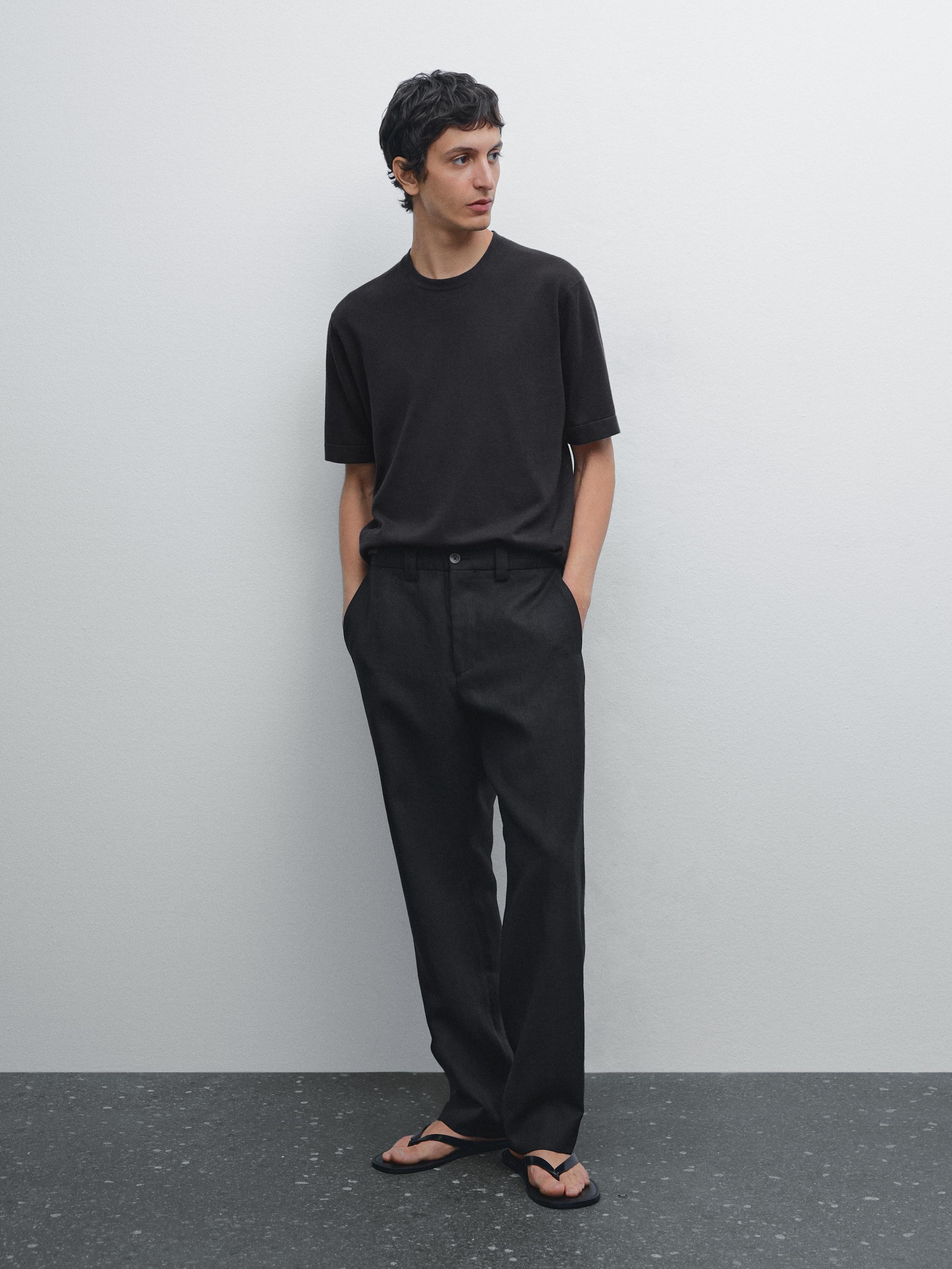 Maglietta in maglia a maniche corte 100% cotone