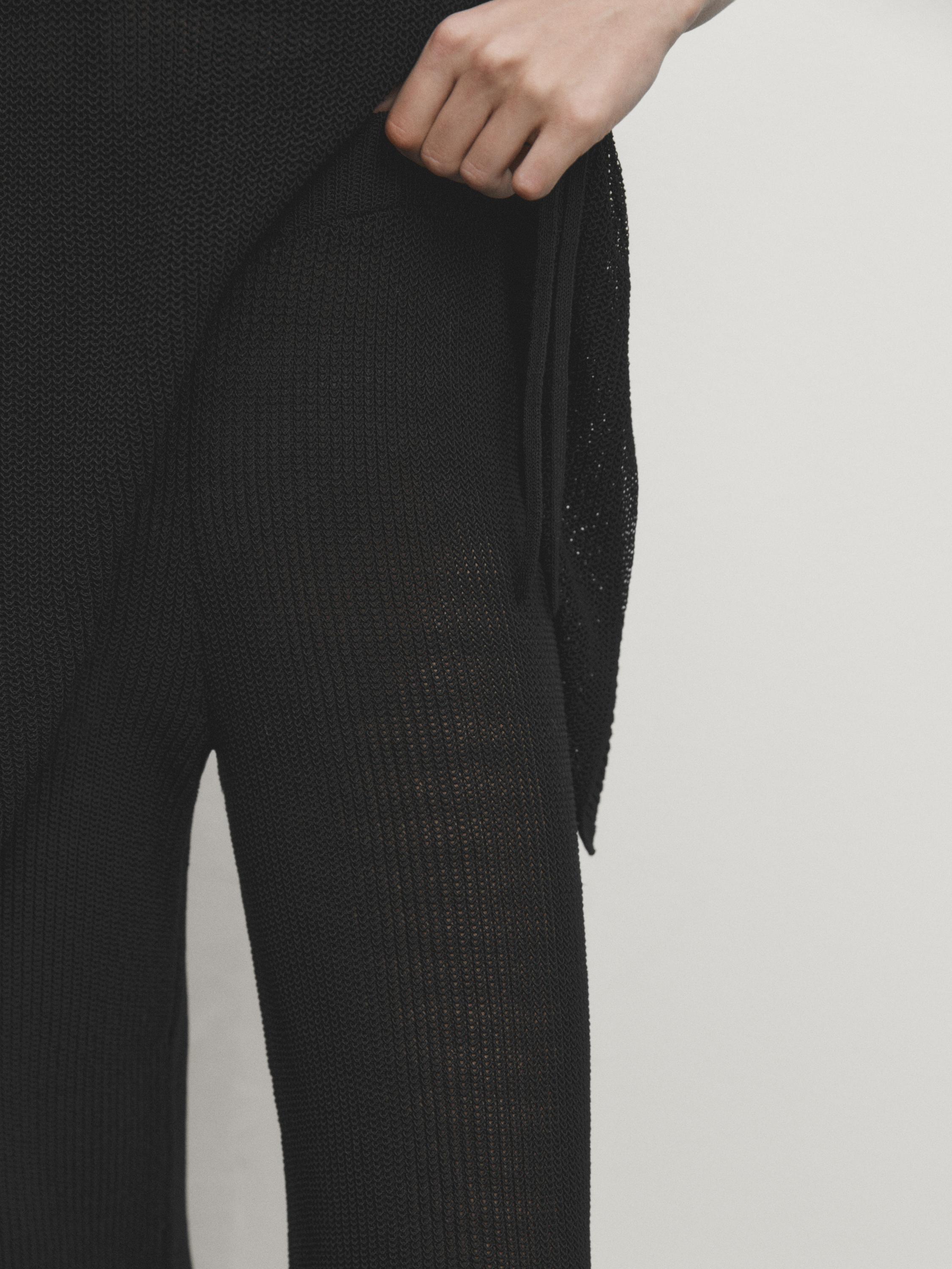 Flowing knit co-ord trousers