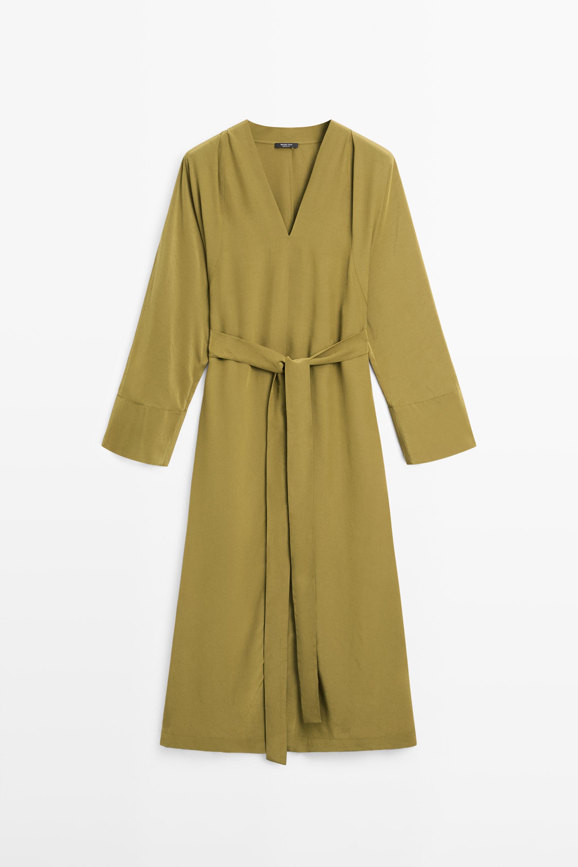 Long flowing V-neck dress