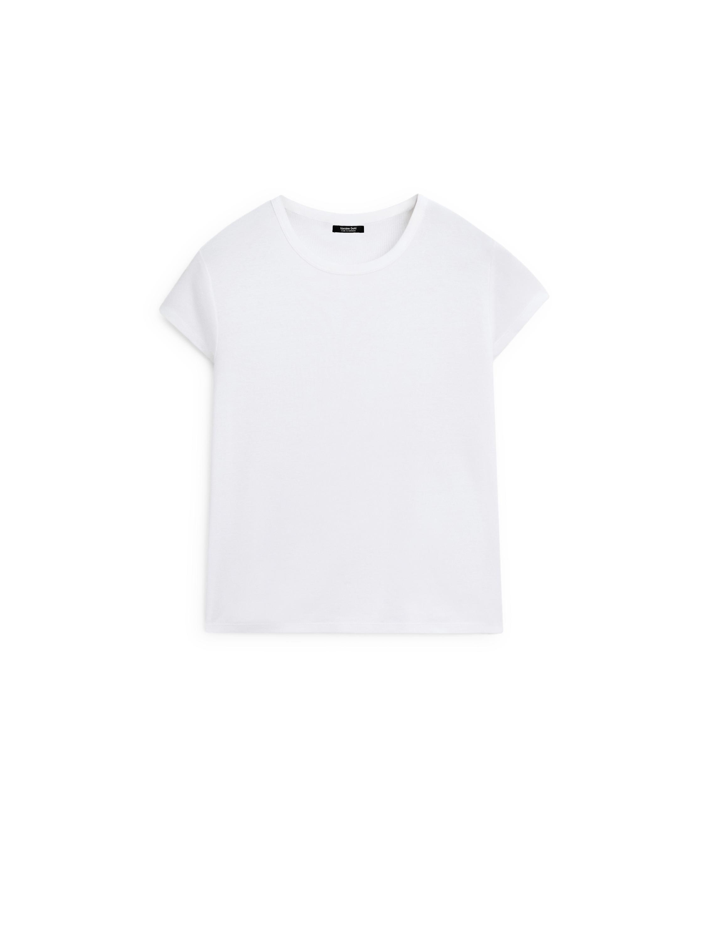 100% mercerised cotton short sleeve T-shirt — WHITE