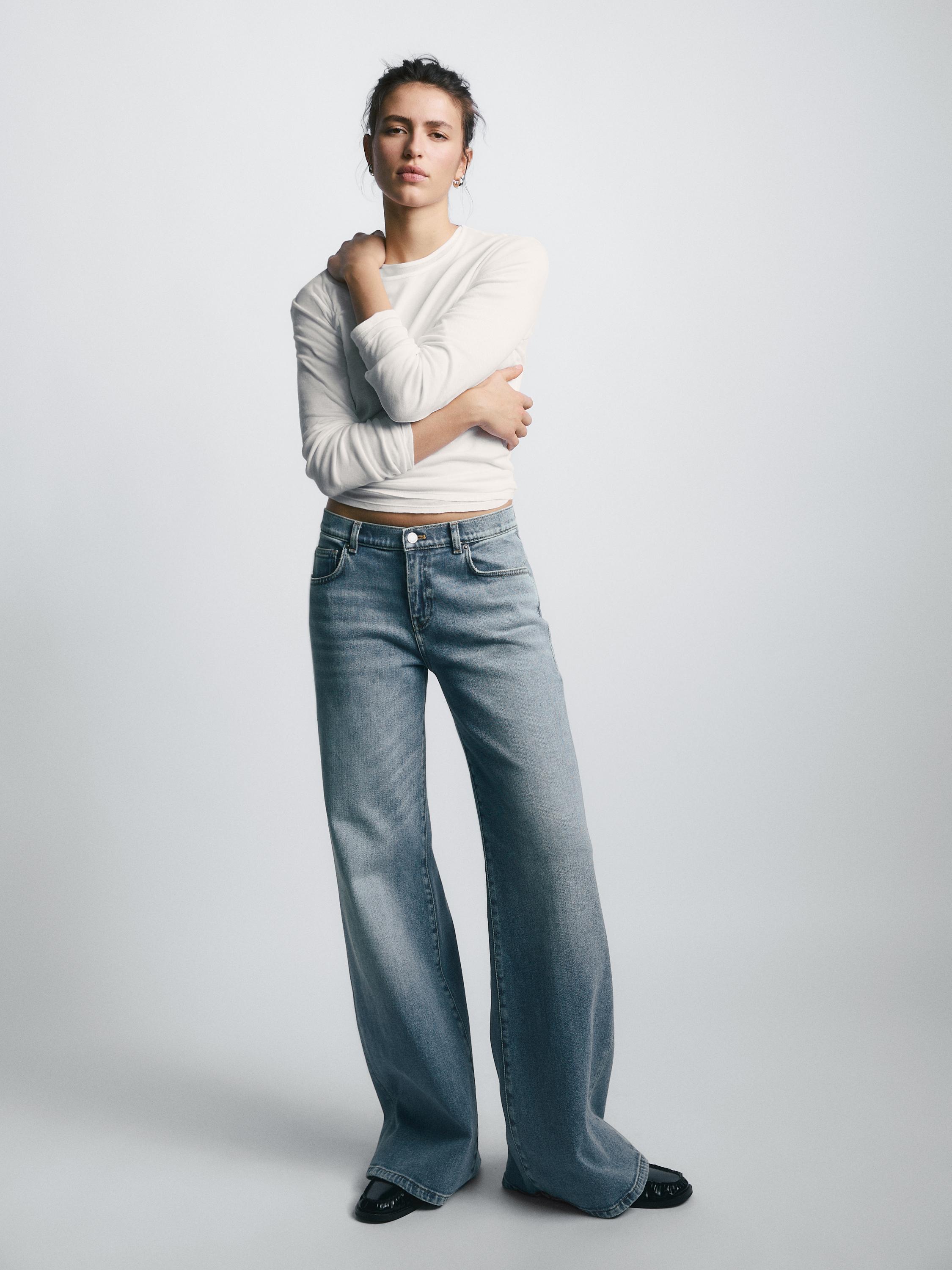 Jeans flare tiro bajo vintage