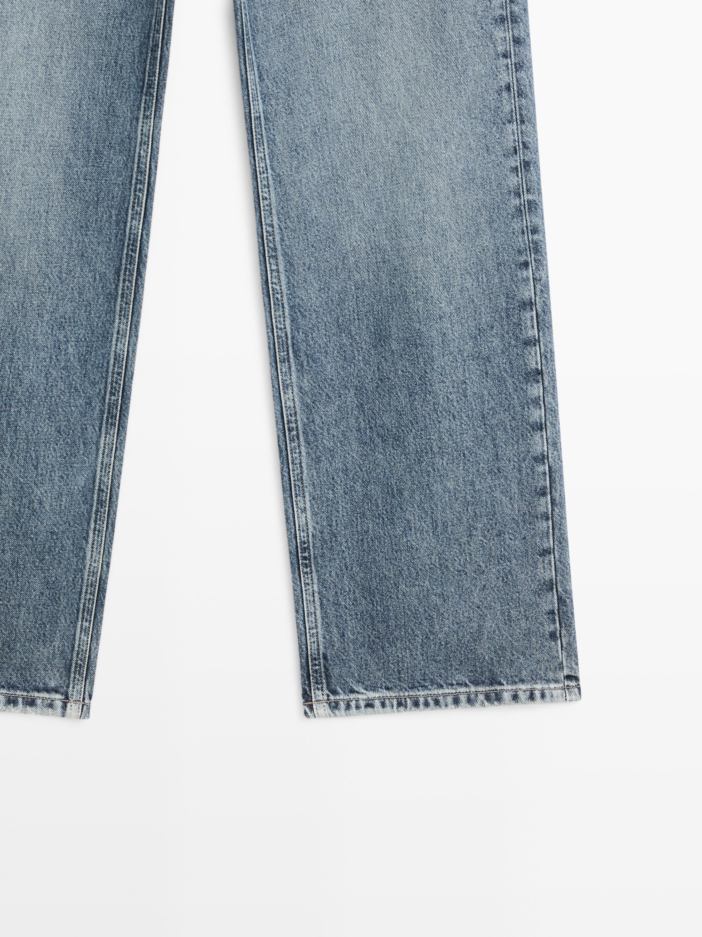 Mid-rise wide-leg jeans — Light Blue