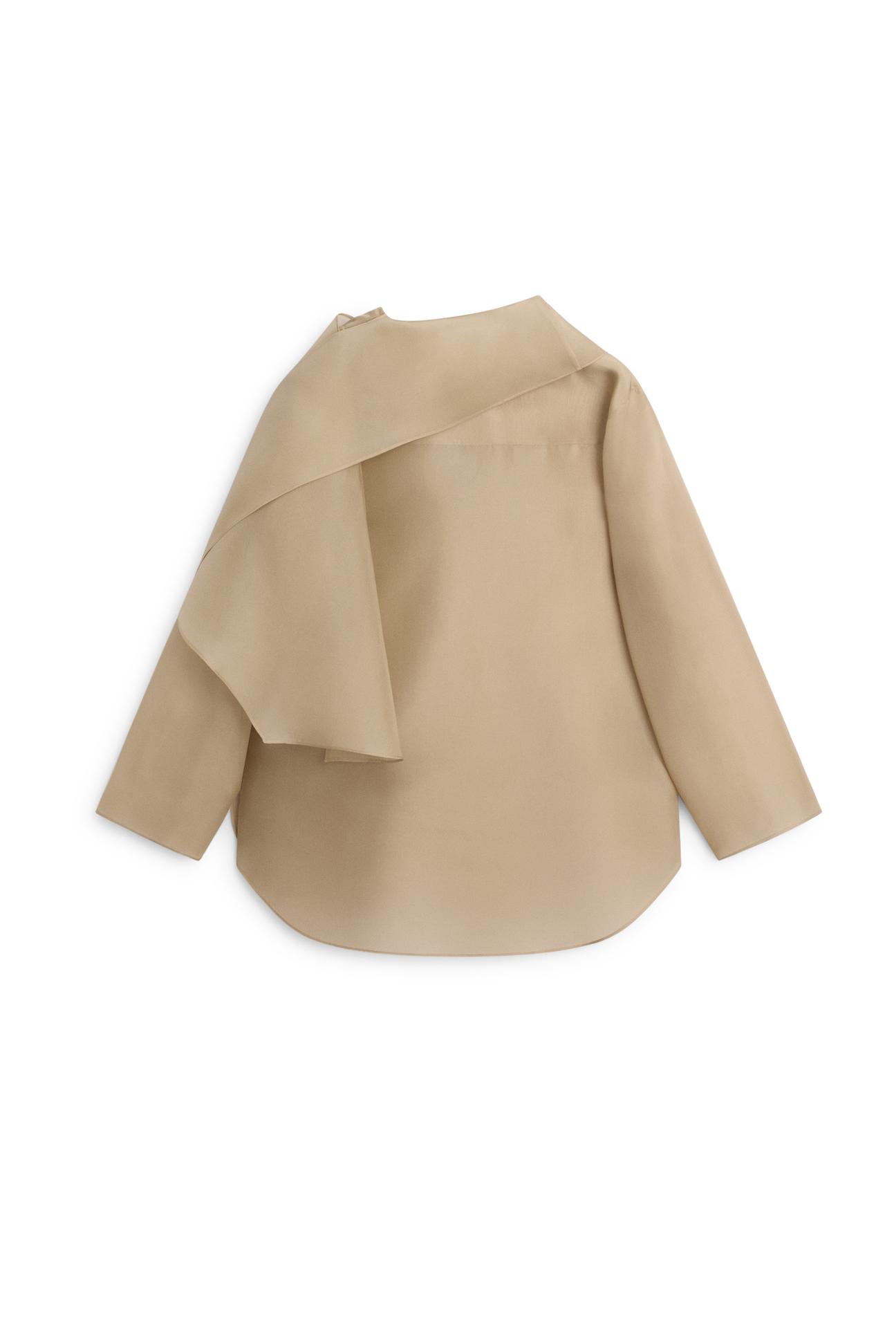 Flowing organza blouse with scarf detail - LIMITED EDITION — CHAMPAGNE