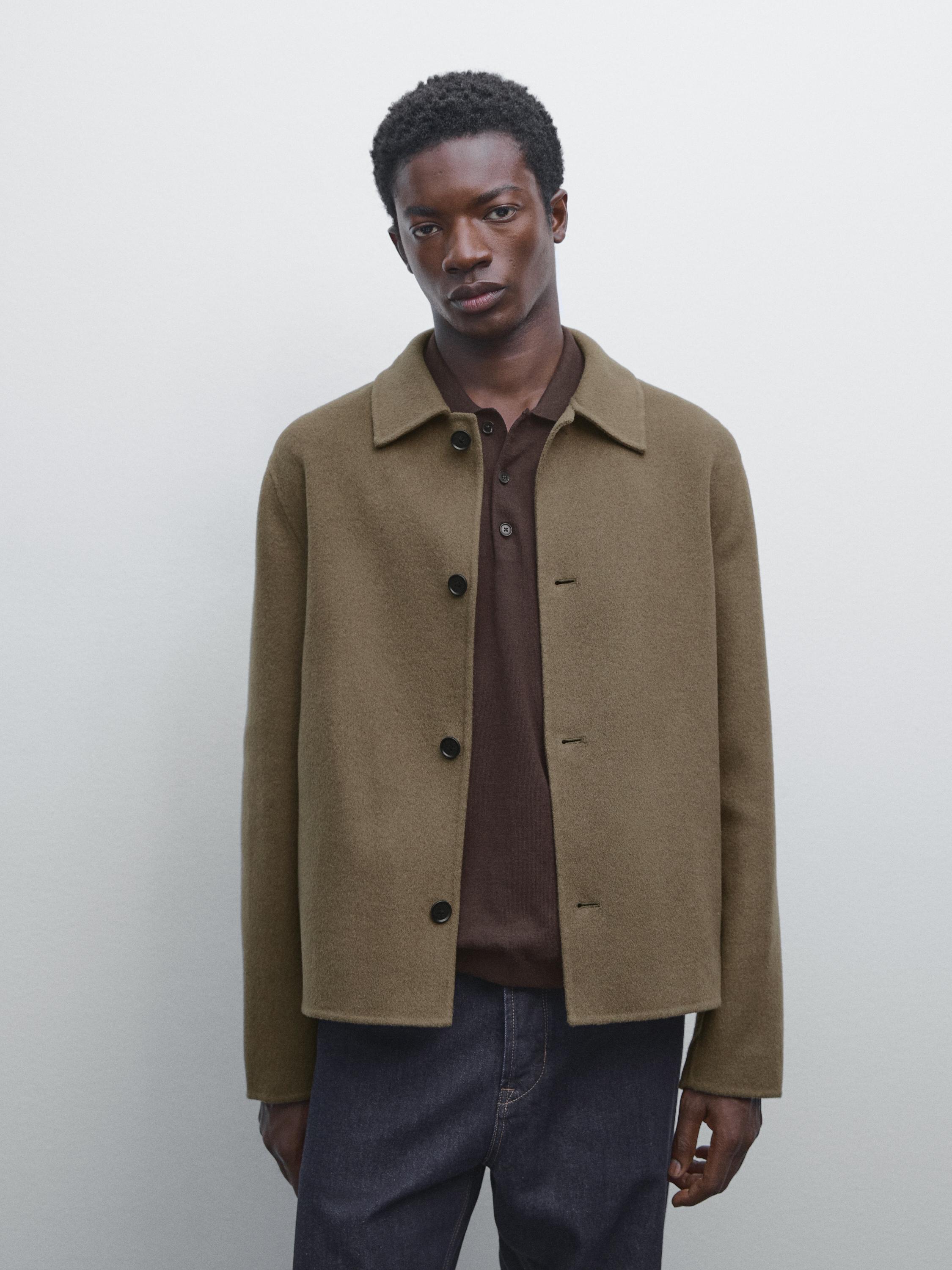 雙層羊毛混紡外套