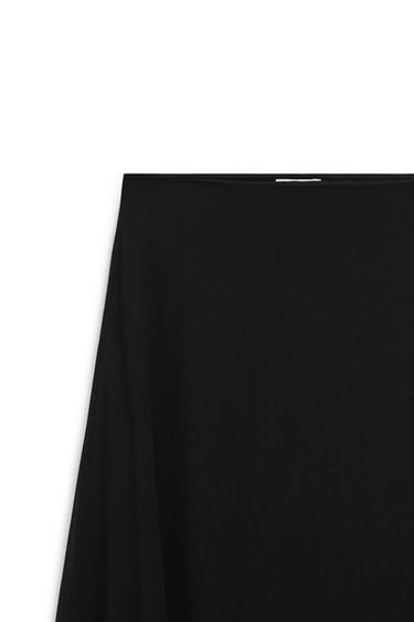 Semi-sheer asymmetric midi skirt - LIMITED EDITION — BLACK 9