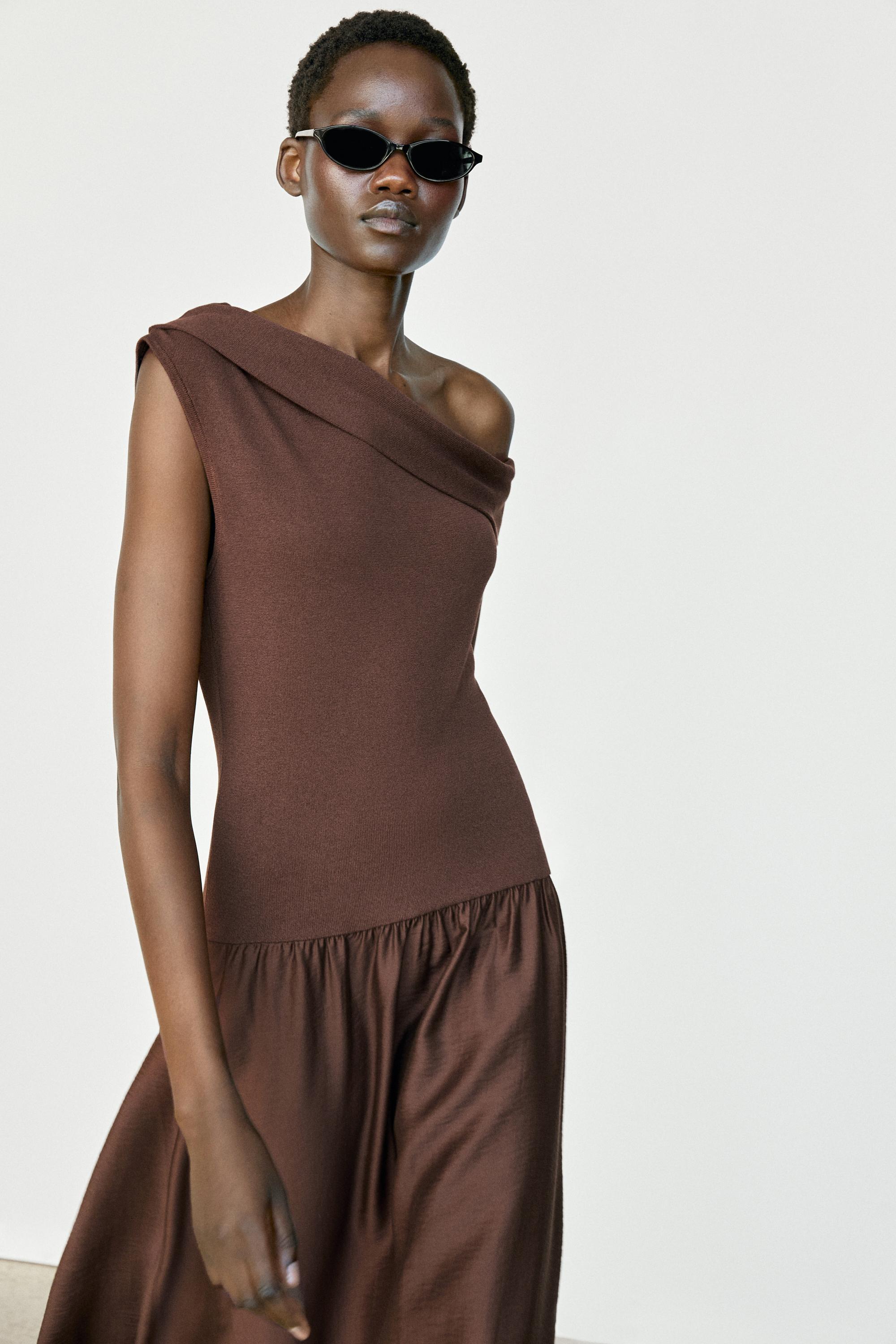 navy cocktail dresses Badgley Mischka Women's Stretch-Crepe Cape-Sleeve Midi-Dress - Navy
