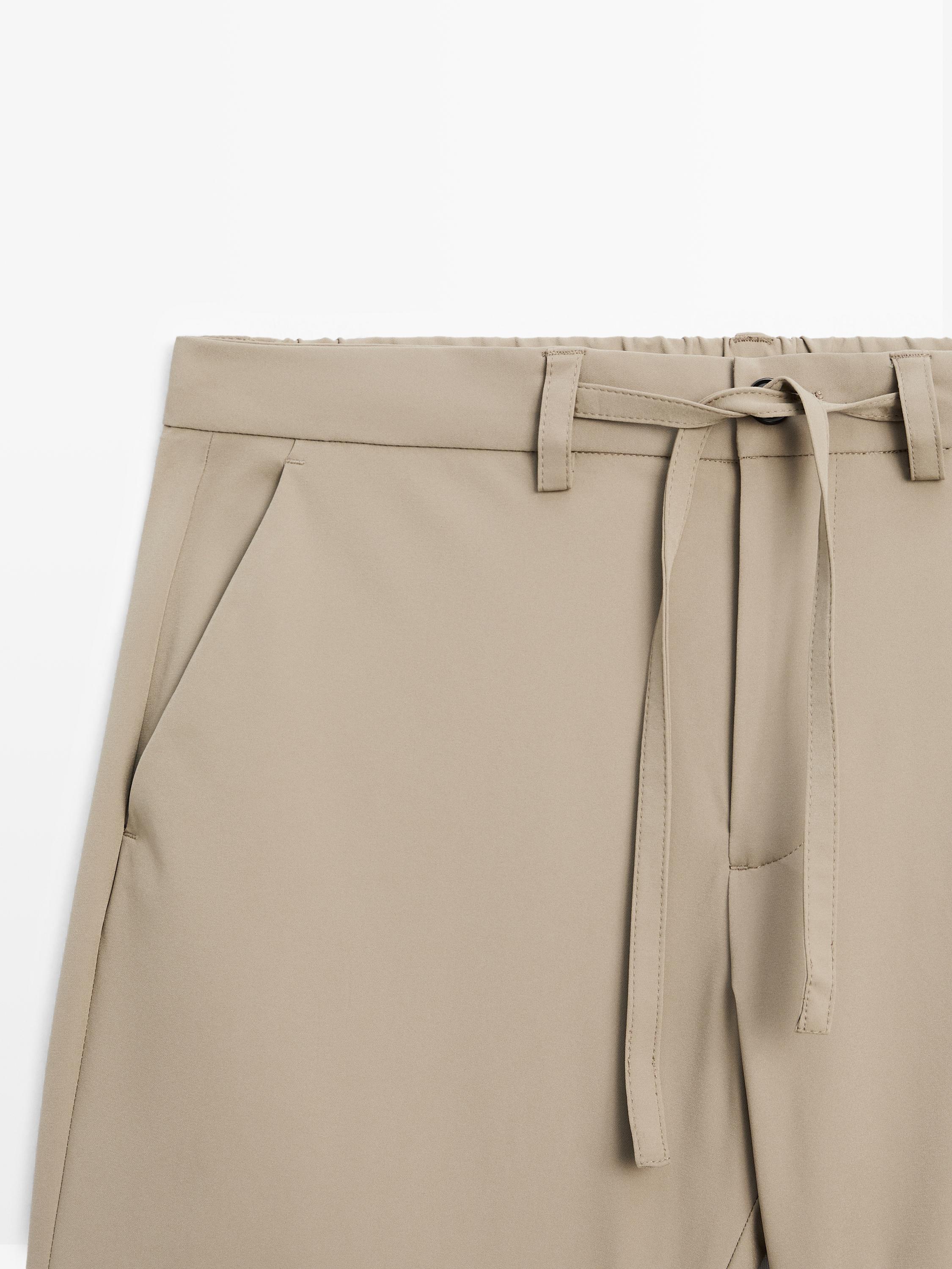 Regular-fit technical trousers — MOLE BROWN