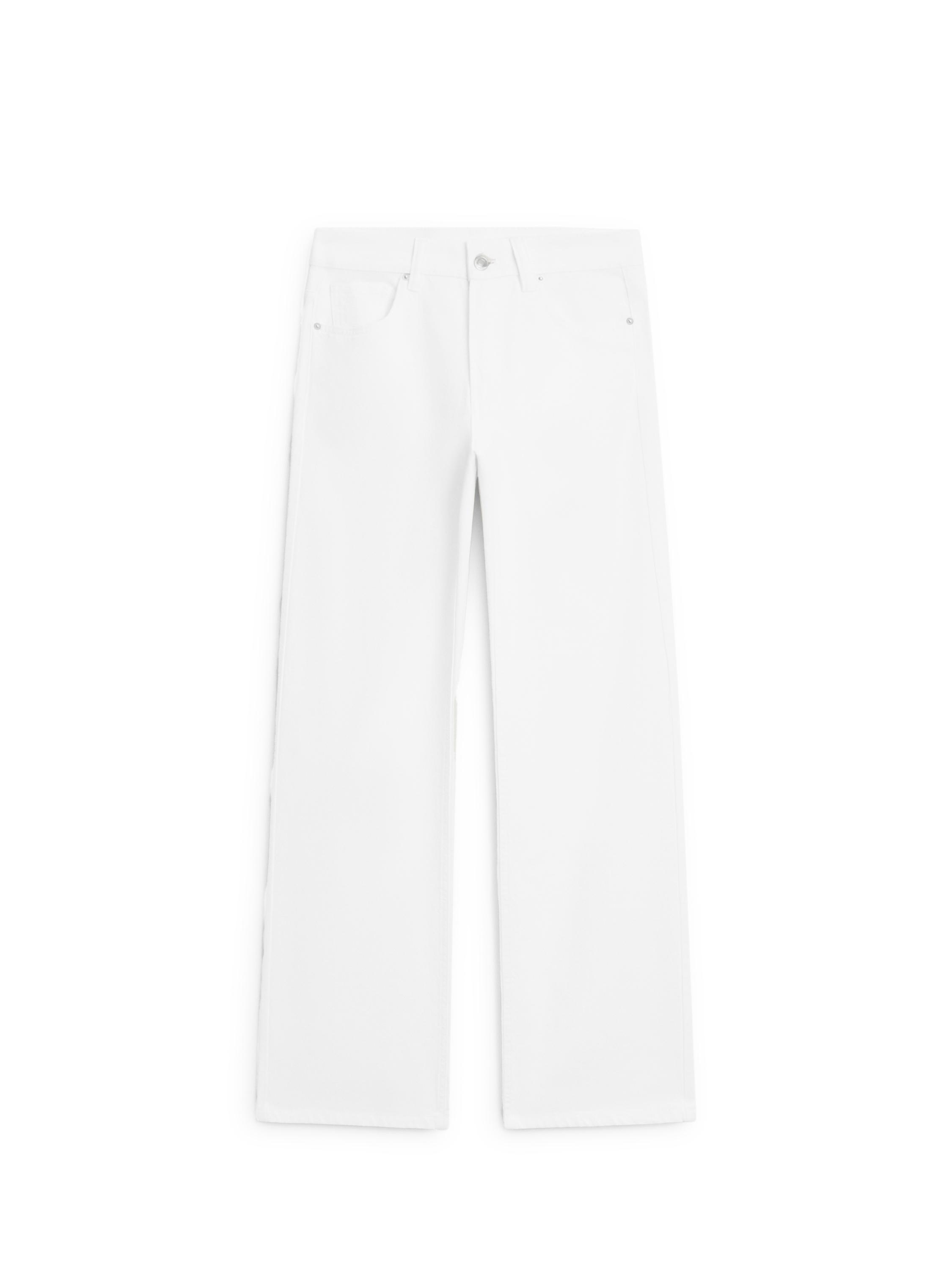 High-waist wide-leg jeans — Off white