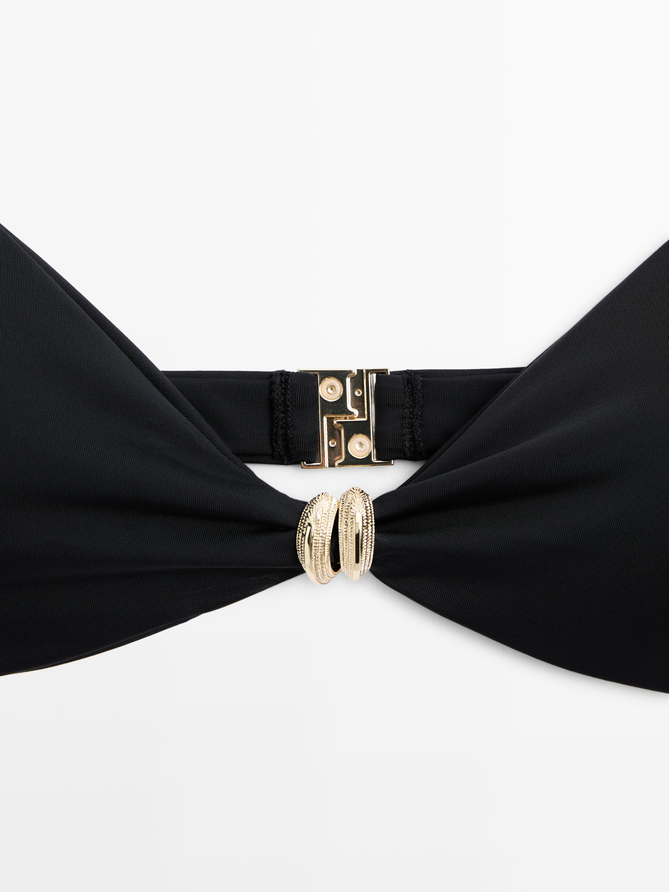 Taş detaylı bikini üstü