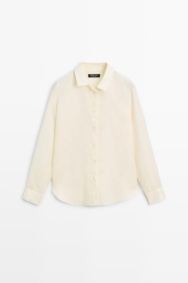 Flowing 100% linen shirt — YELLOW 2