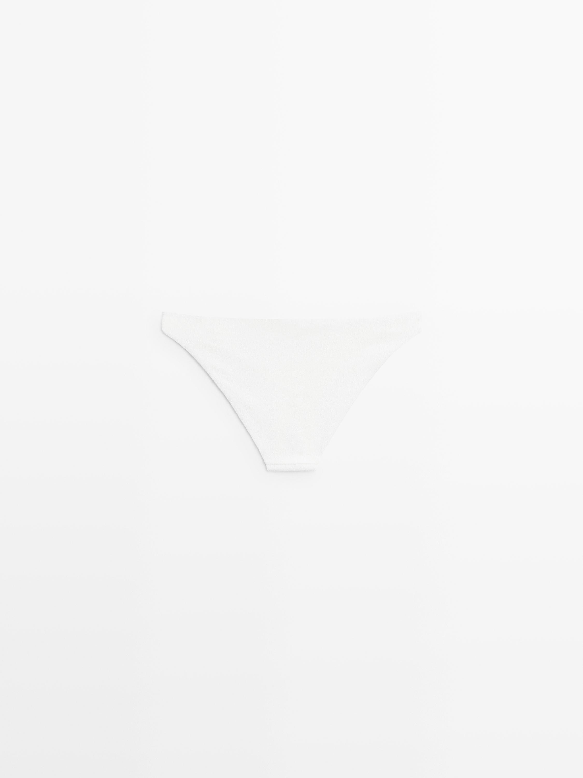 Textured bikini bottoms — Off white
