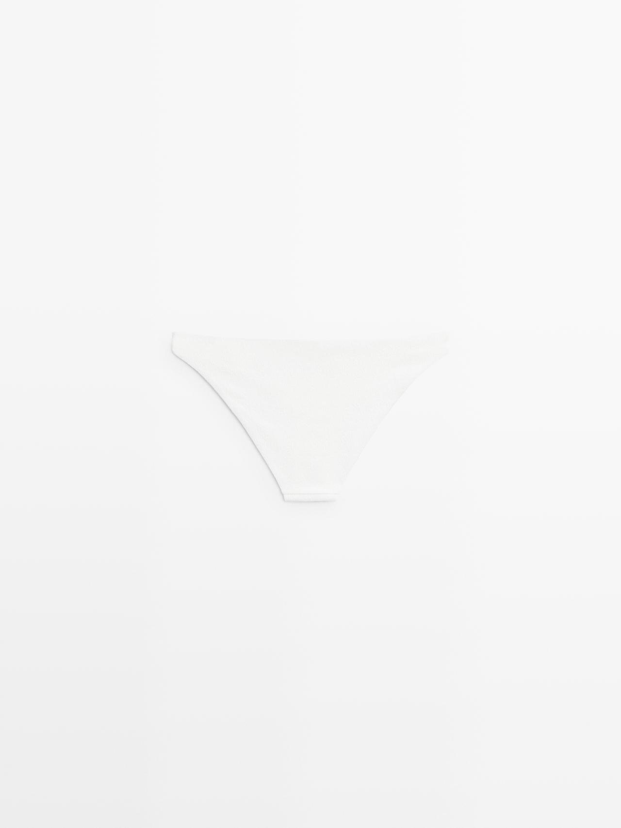 Textured bikini bottoms — Off white