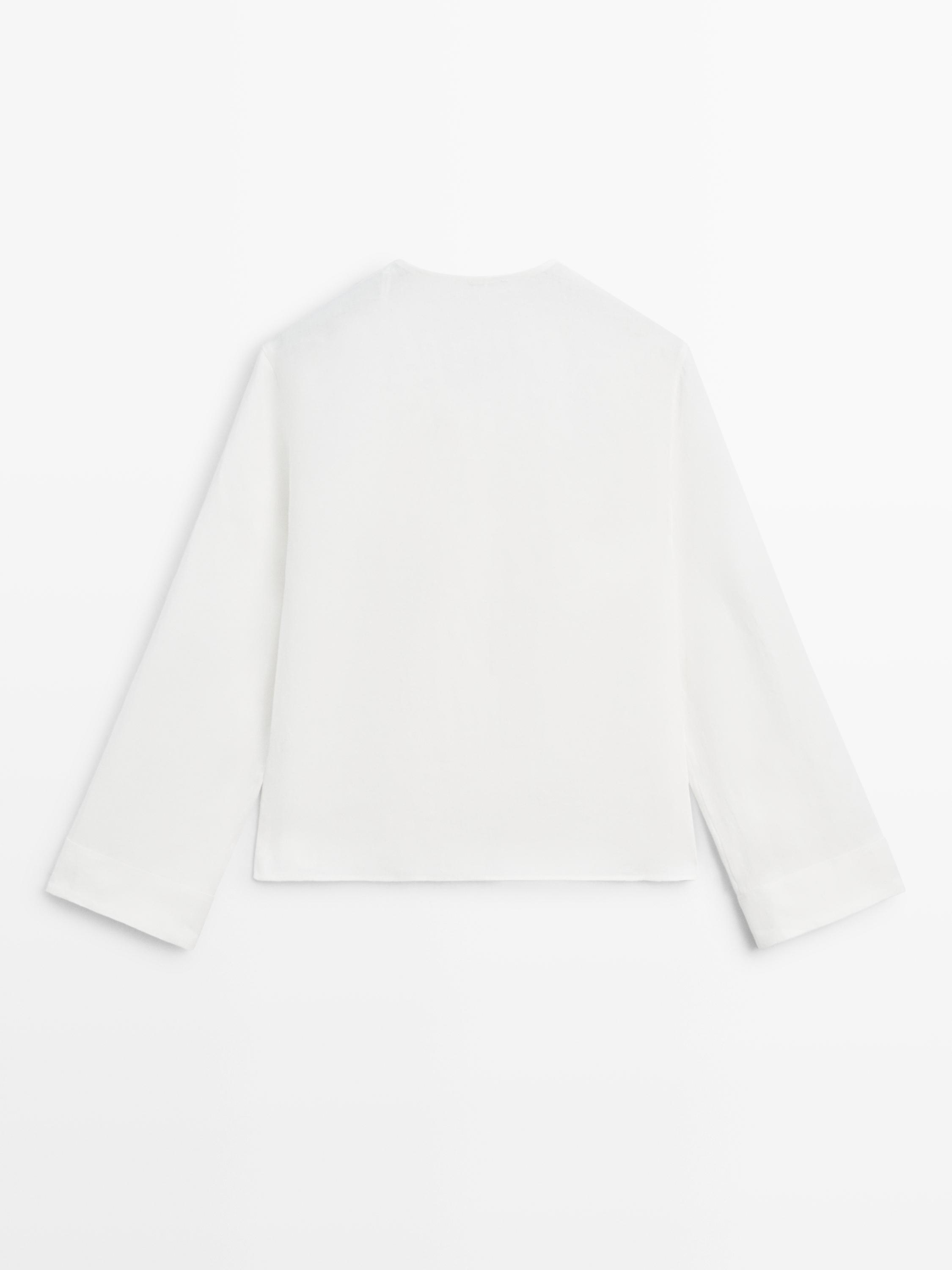 Camisa fluida detalle pechera