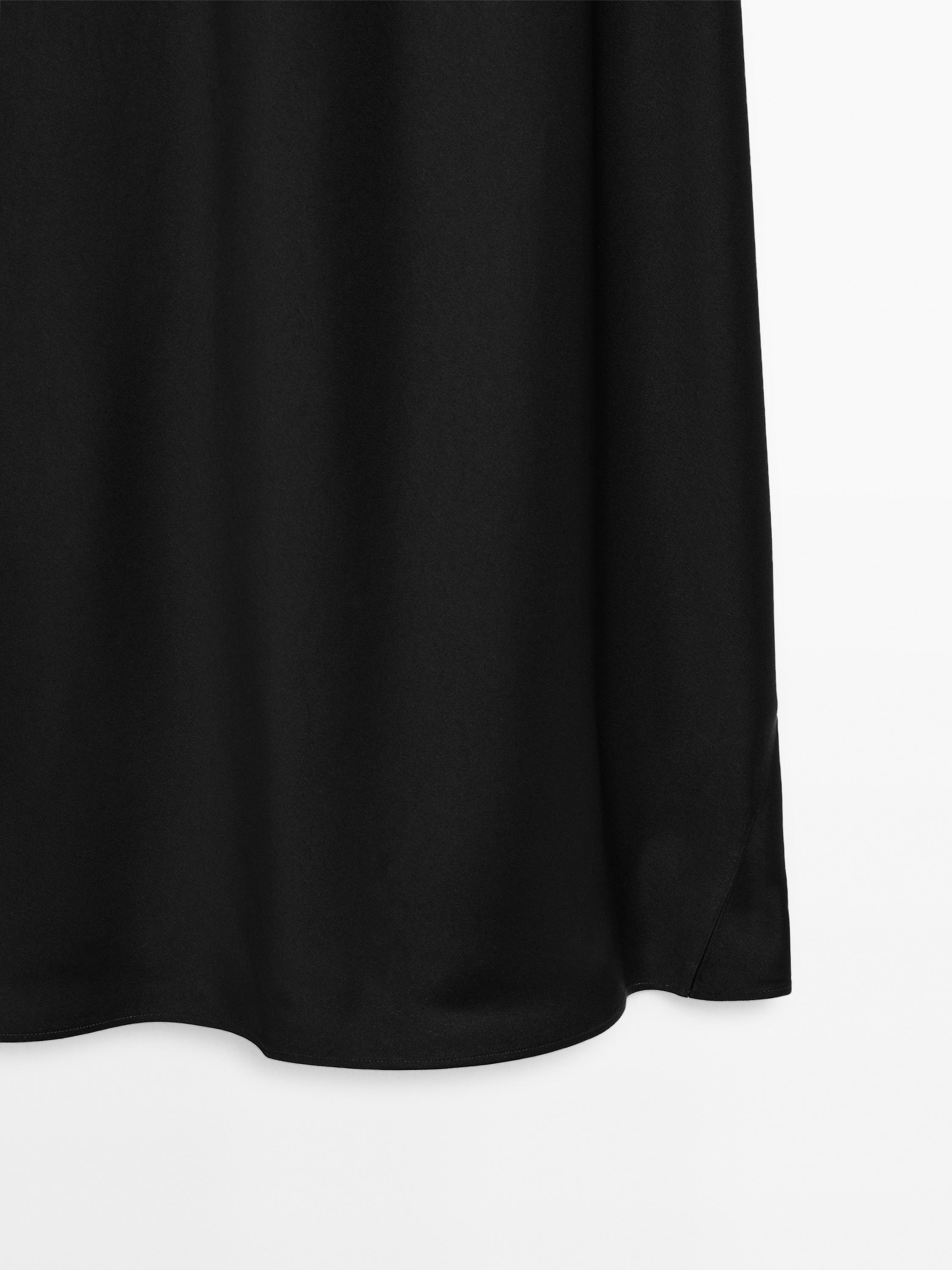Robe longue nuisette en crêpe