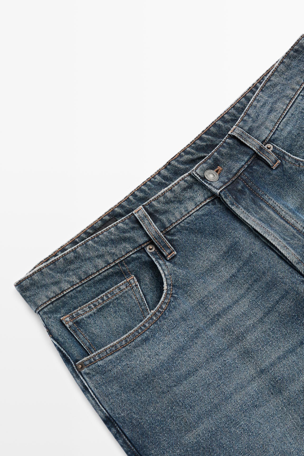 Slim fit cropped jeans — MEDIUM BLUE