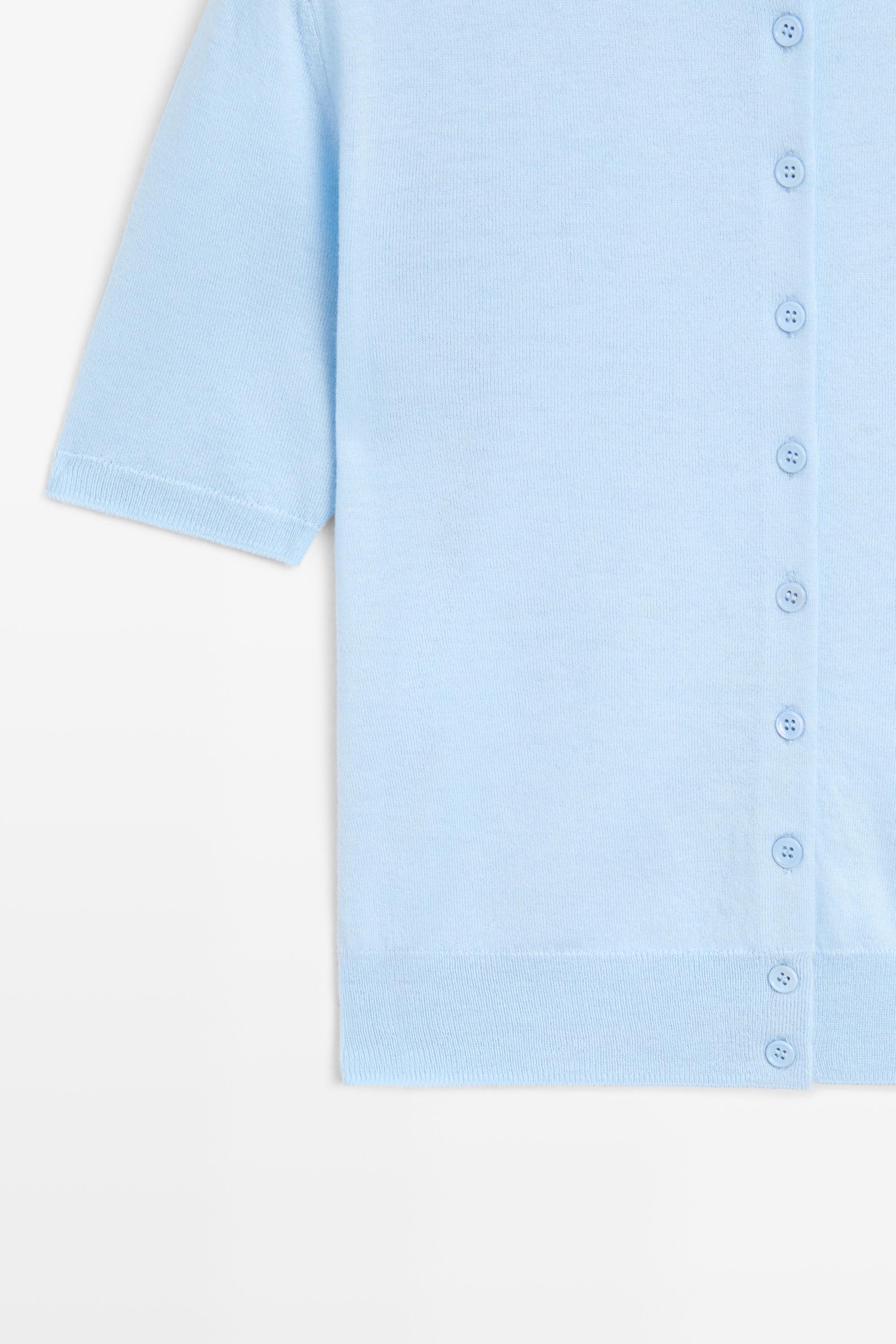 Short sleeve cardigan — SKY BLUE