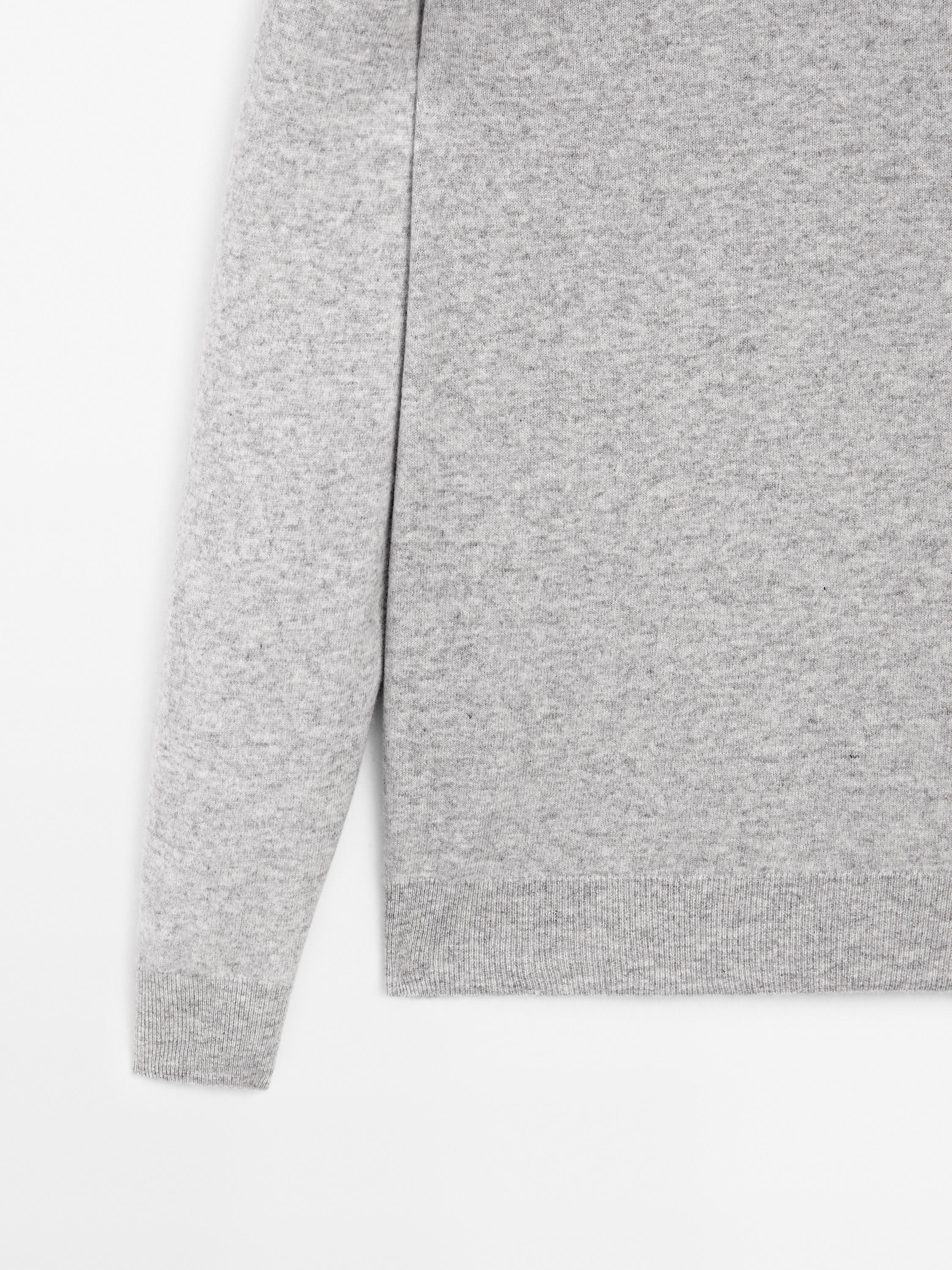 Wool blend crew neck sweater