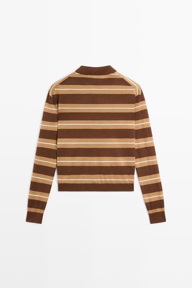 Striped polo sweater — TOFFEE 6