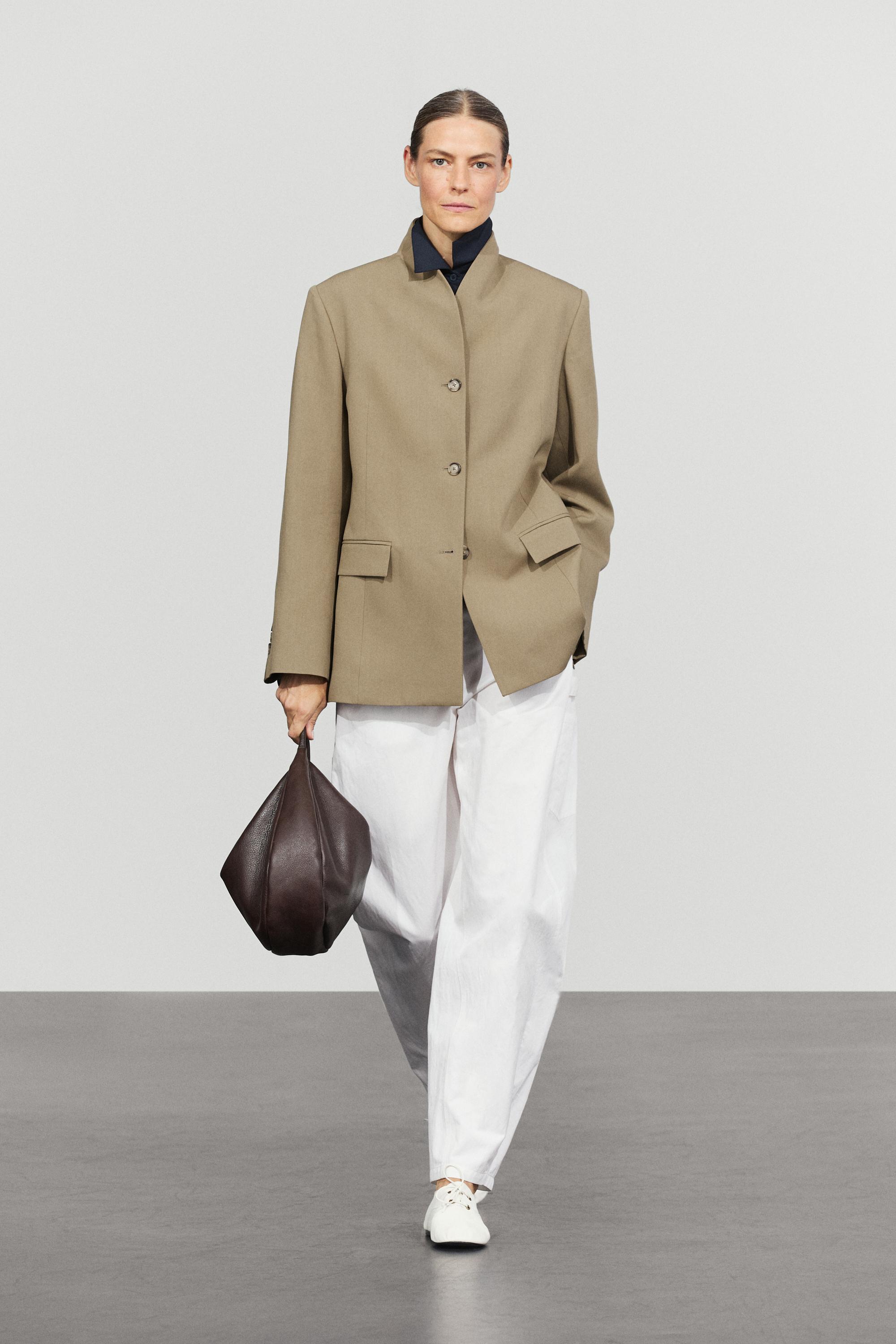 Stand collar blazer