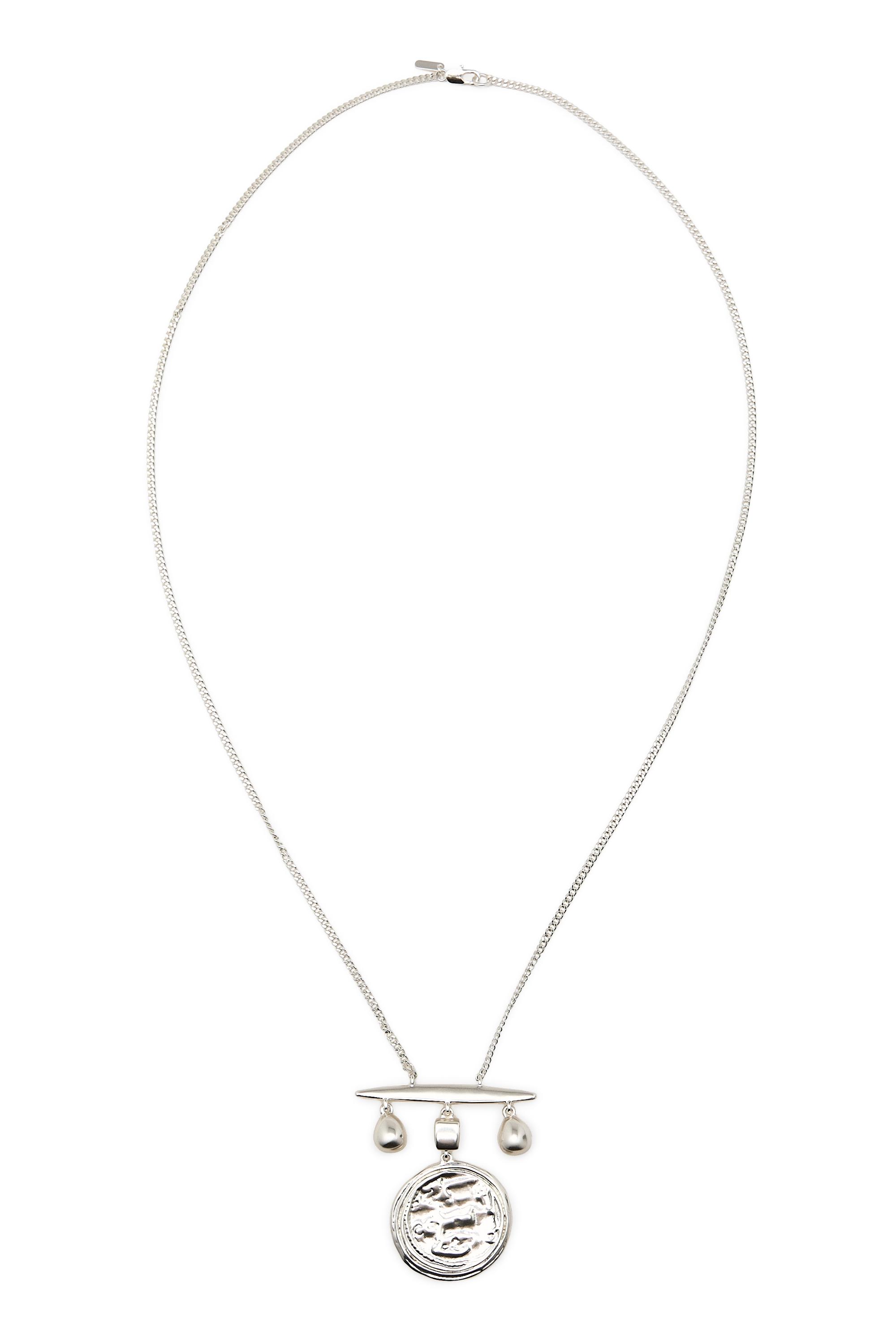 Long coin necklace — SILVER
