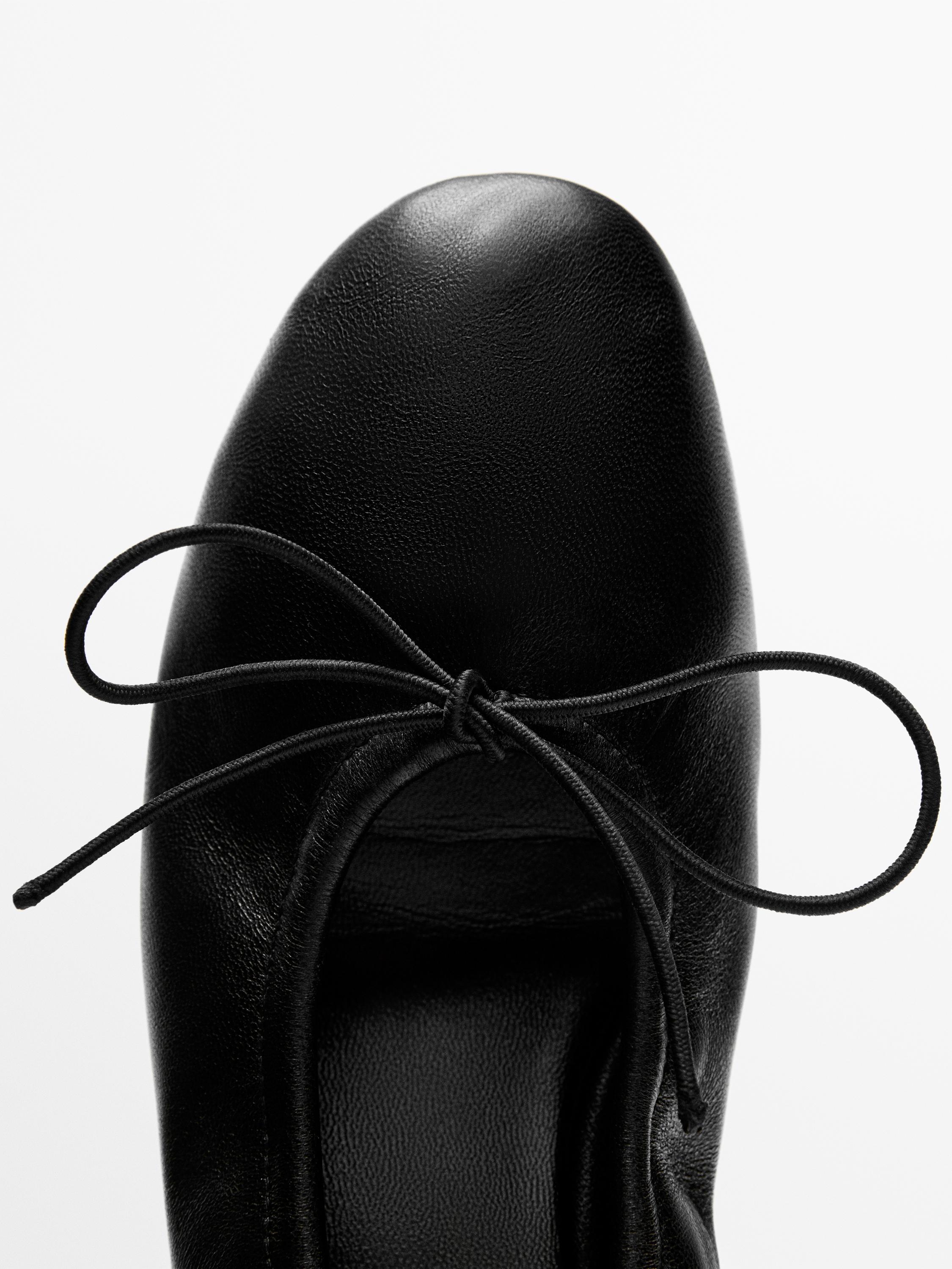High-heel ballerinas — BLACK