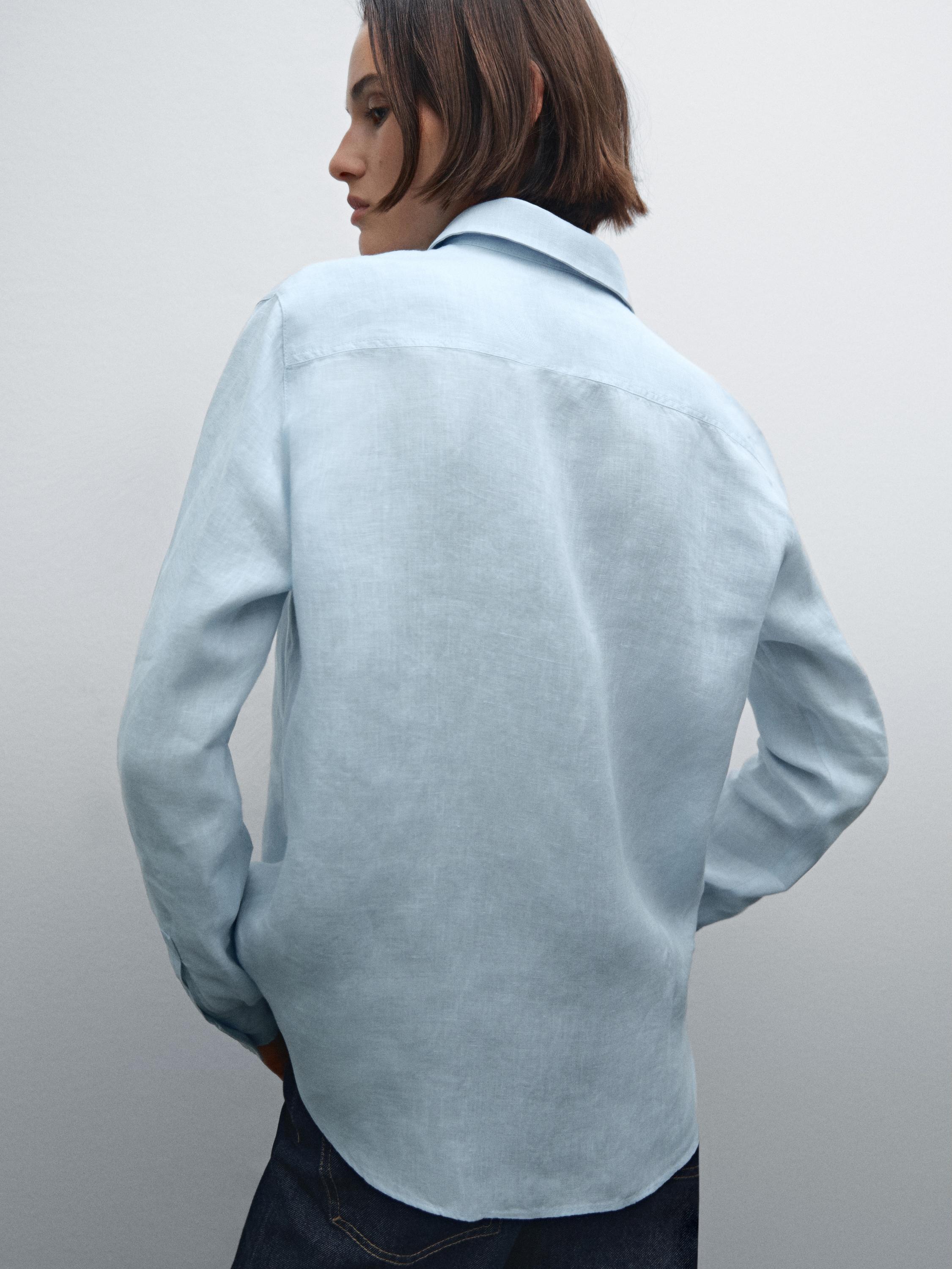 Flowing 100% linen shirt