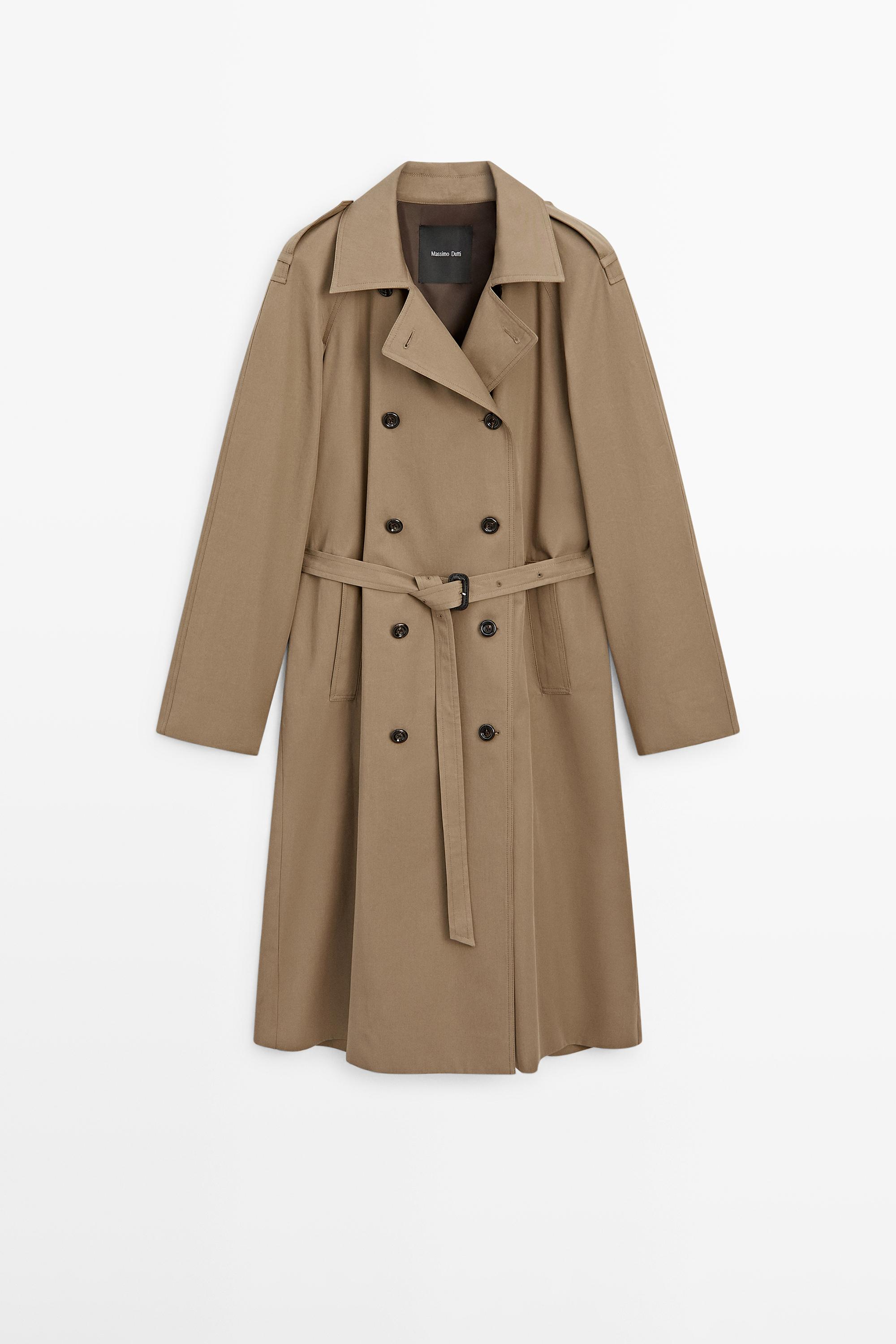 Gabardina trench 100% algodão