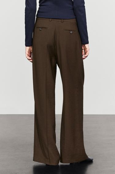 Wide-leg pants with pleats — Chocolate 5