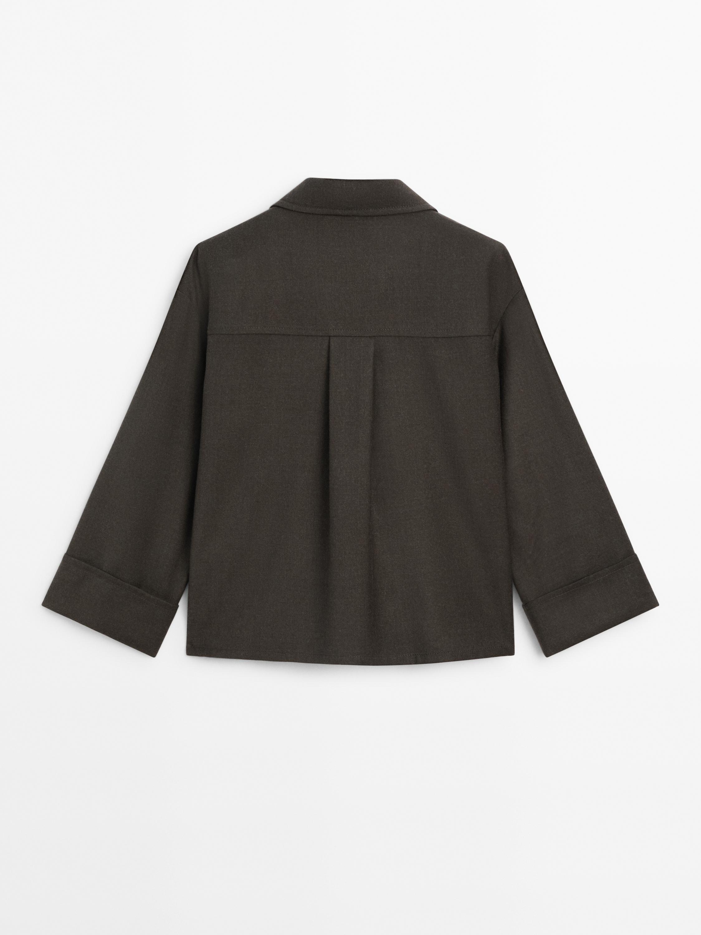 Blazer cache-cœur 100 % laine