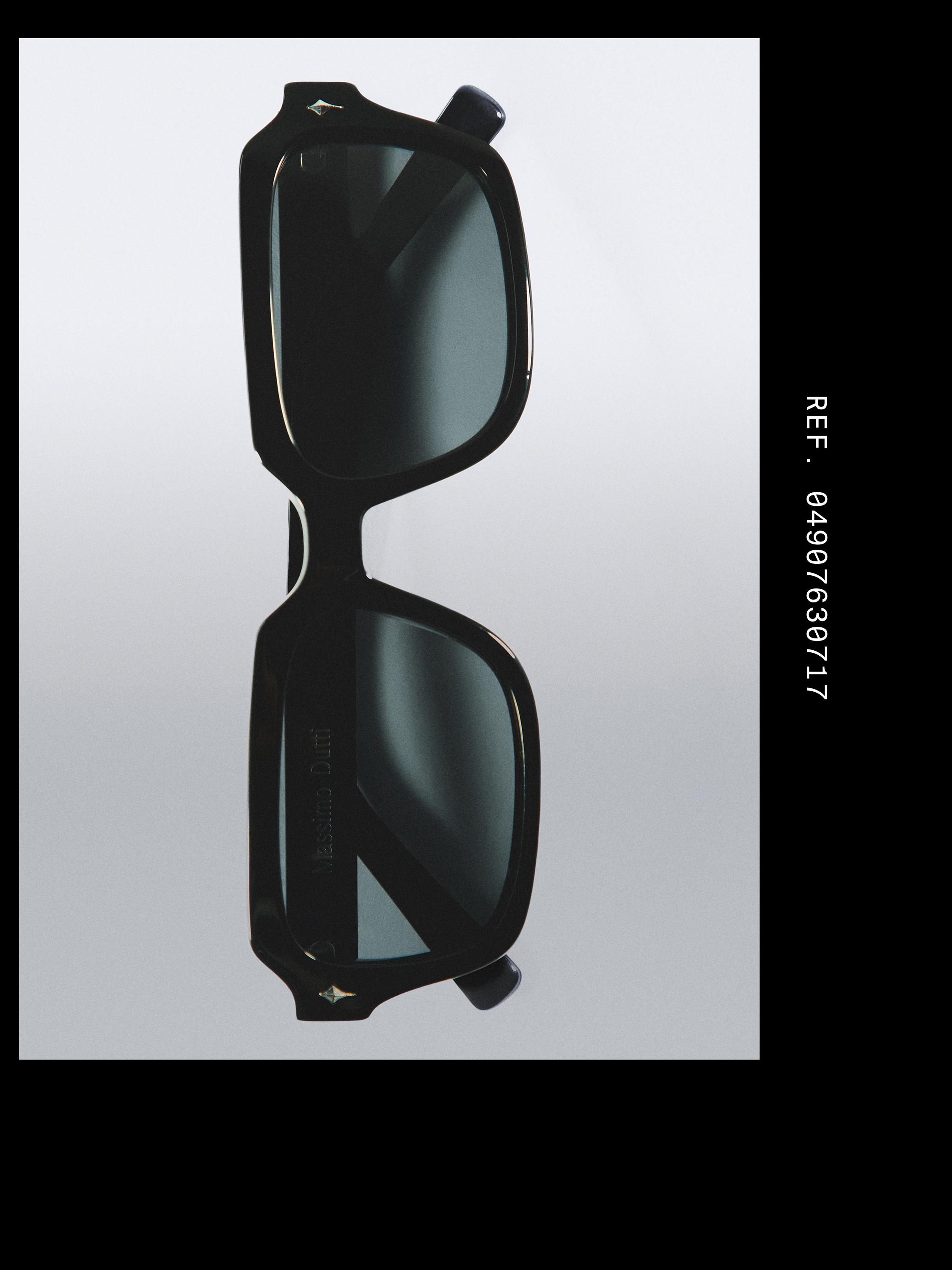 Rectangular sunglasses — BLACK