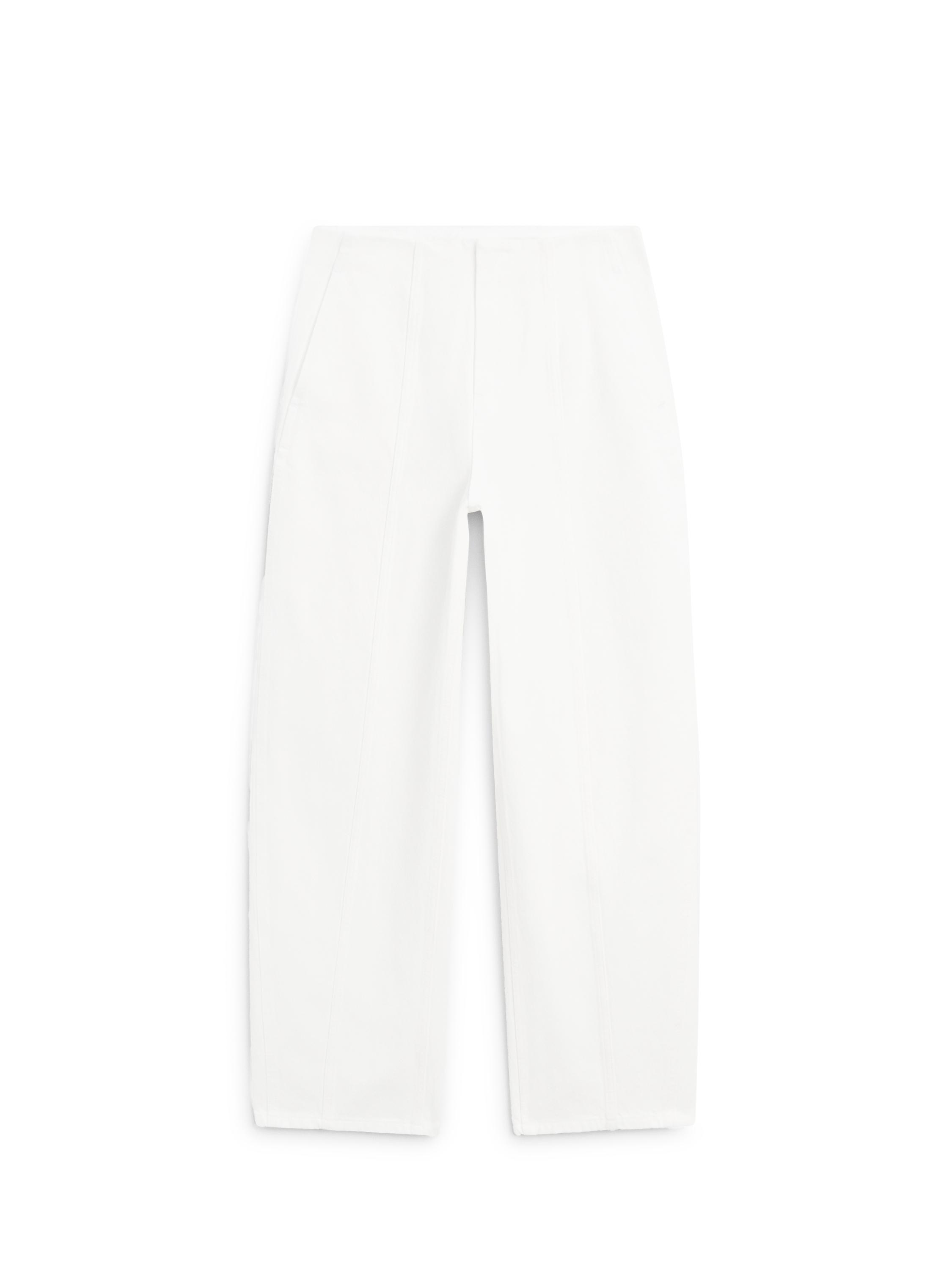 Barrel fit jeans with seam details — Off white