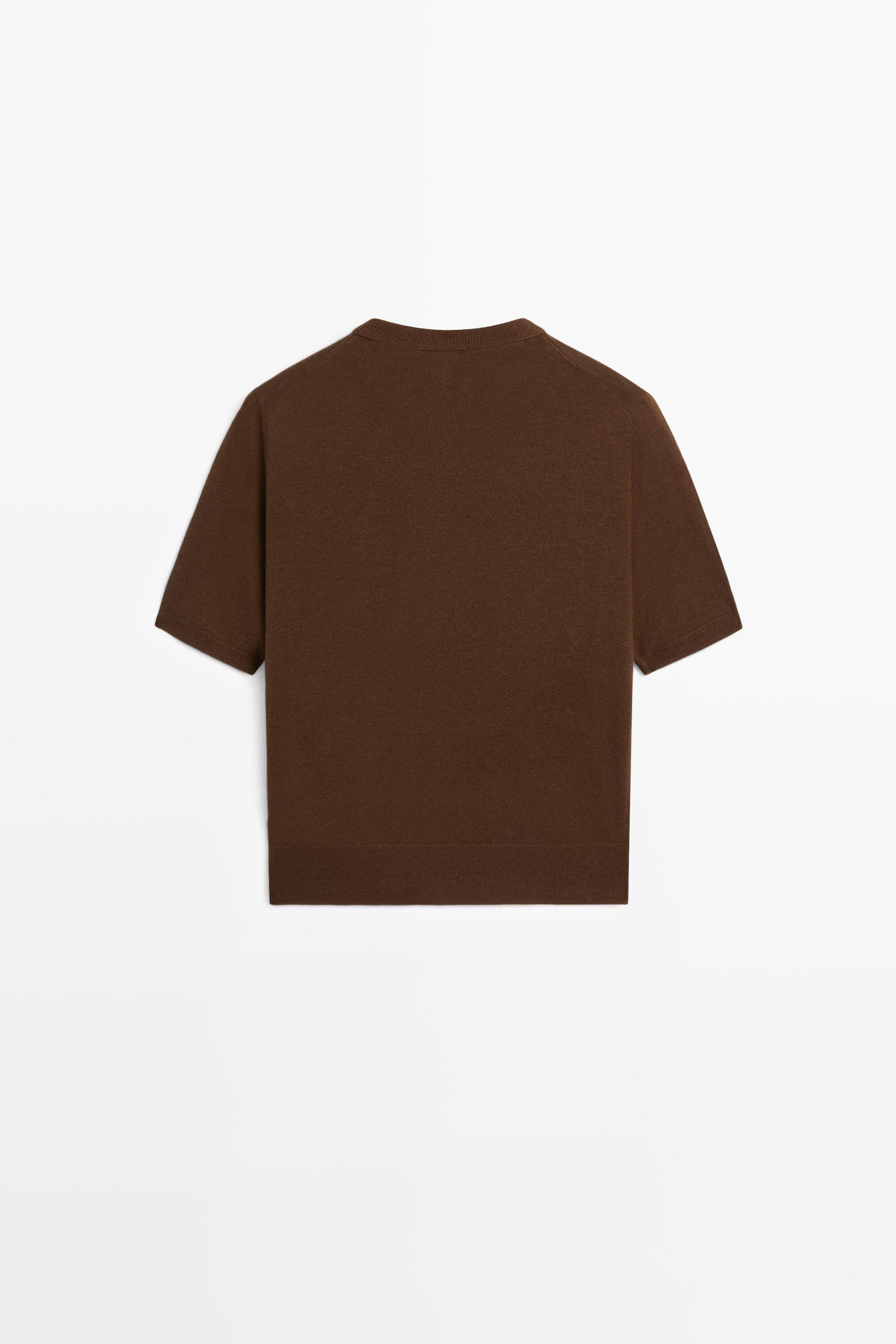 Short sleeve cardigan — BROWN