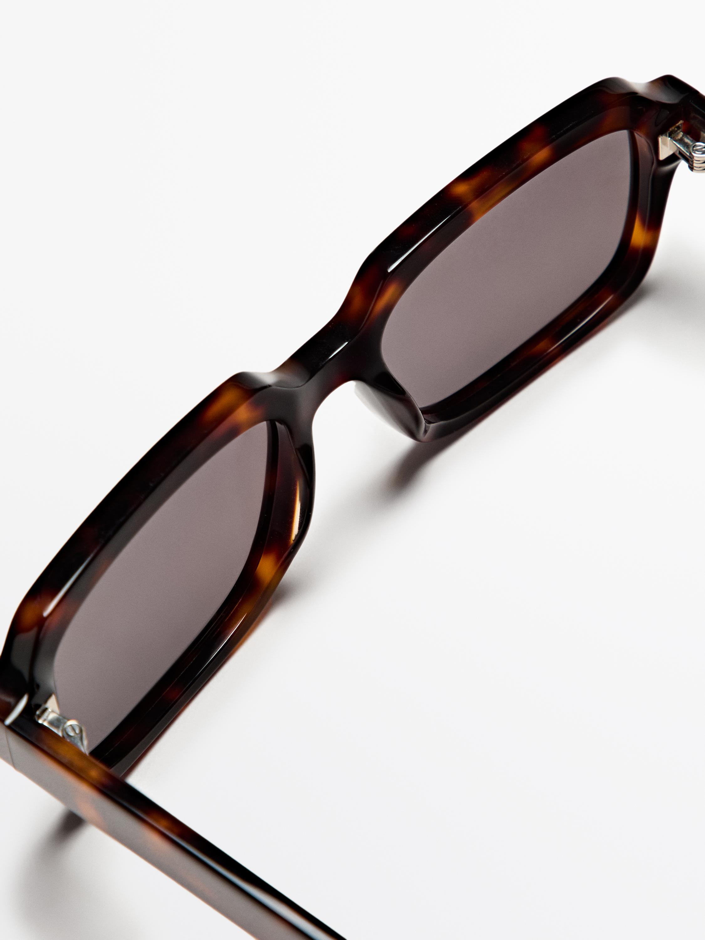 Rectangular sunglasses — BROWN
