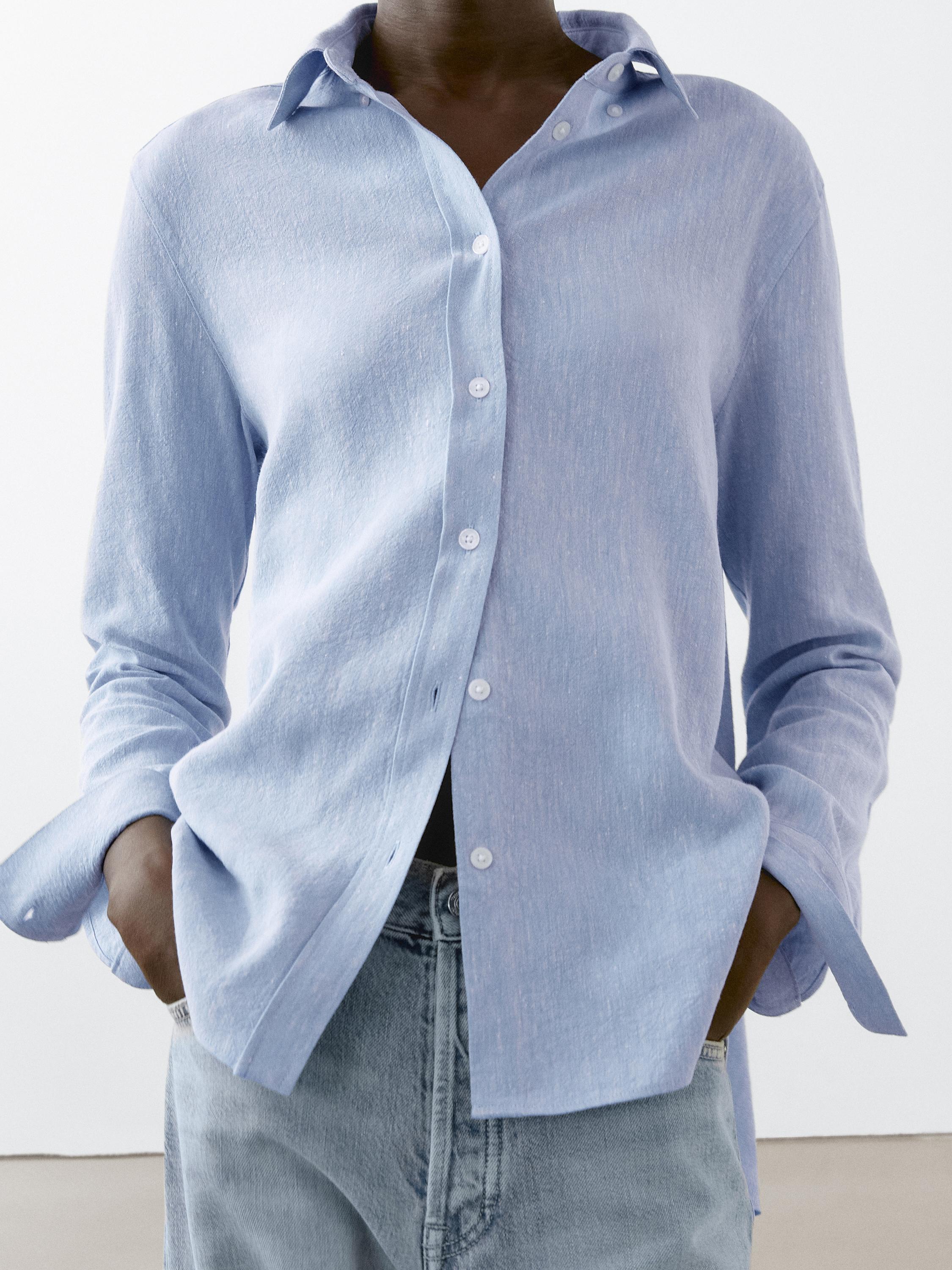 Long sleeve linen shirt