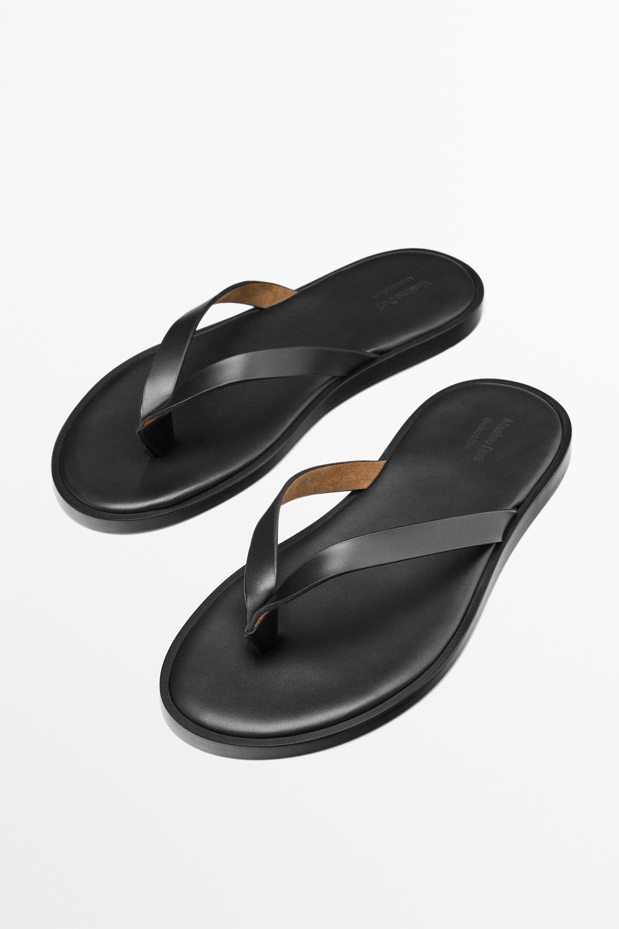 Nappa sandals with toe divider - Limited Edition — BLACK
