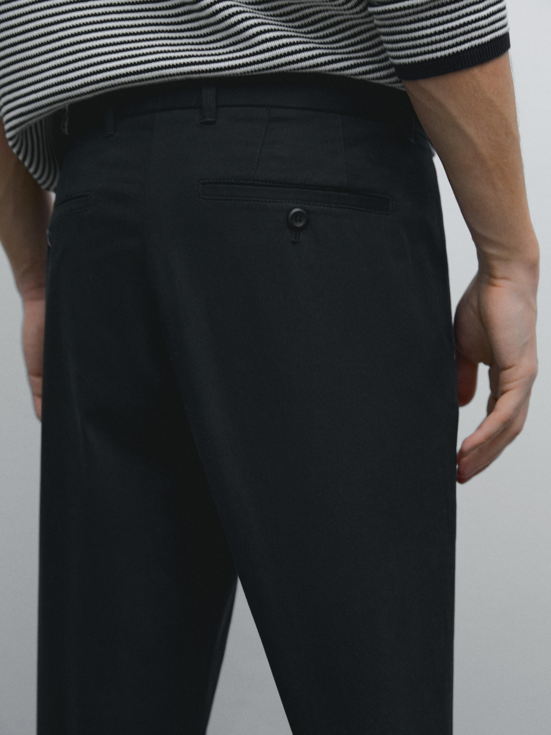 Pantalón slim fit confort mezcla algodón