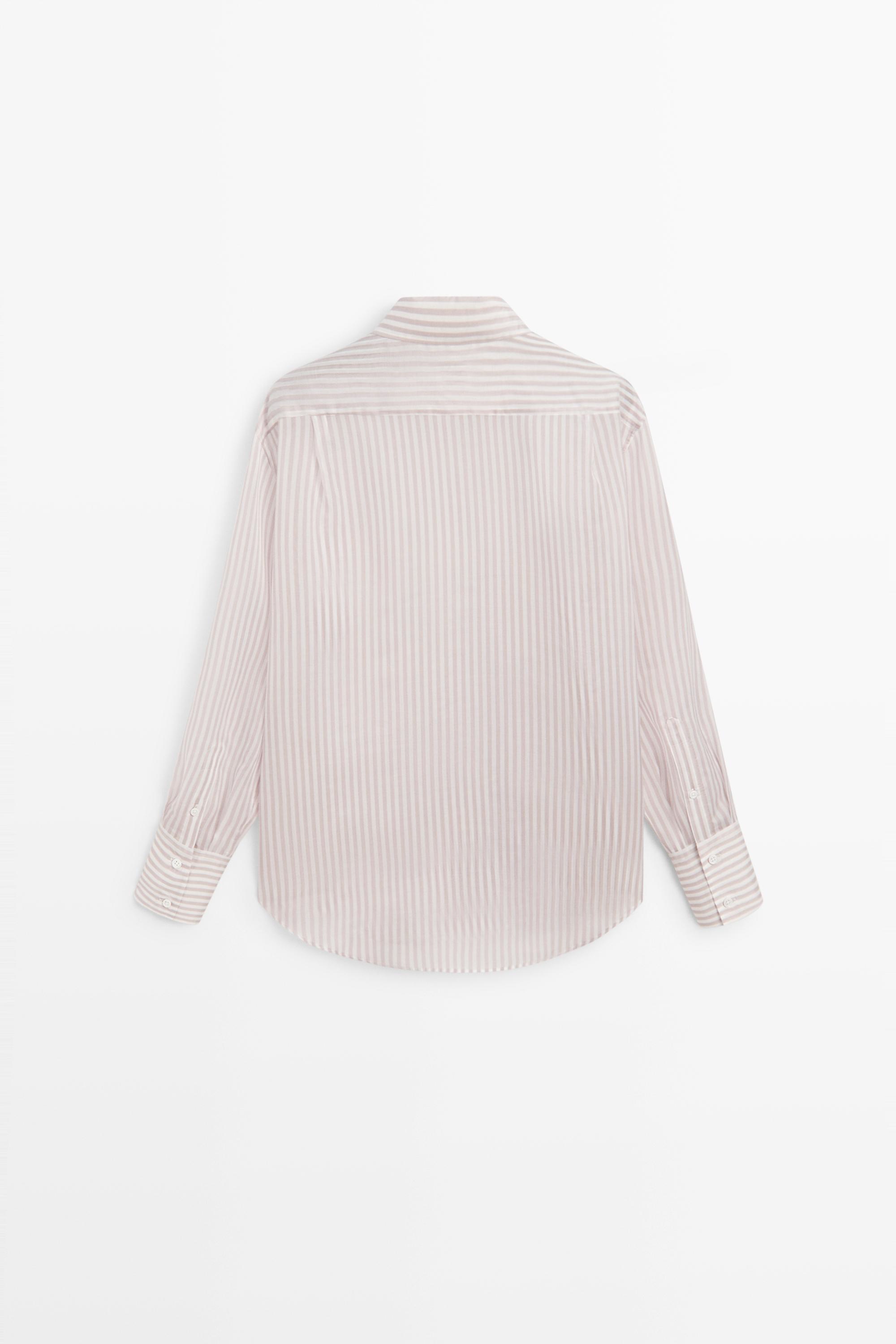 Flowing striped shirt - STUDIO — Pink