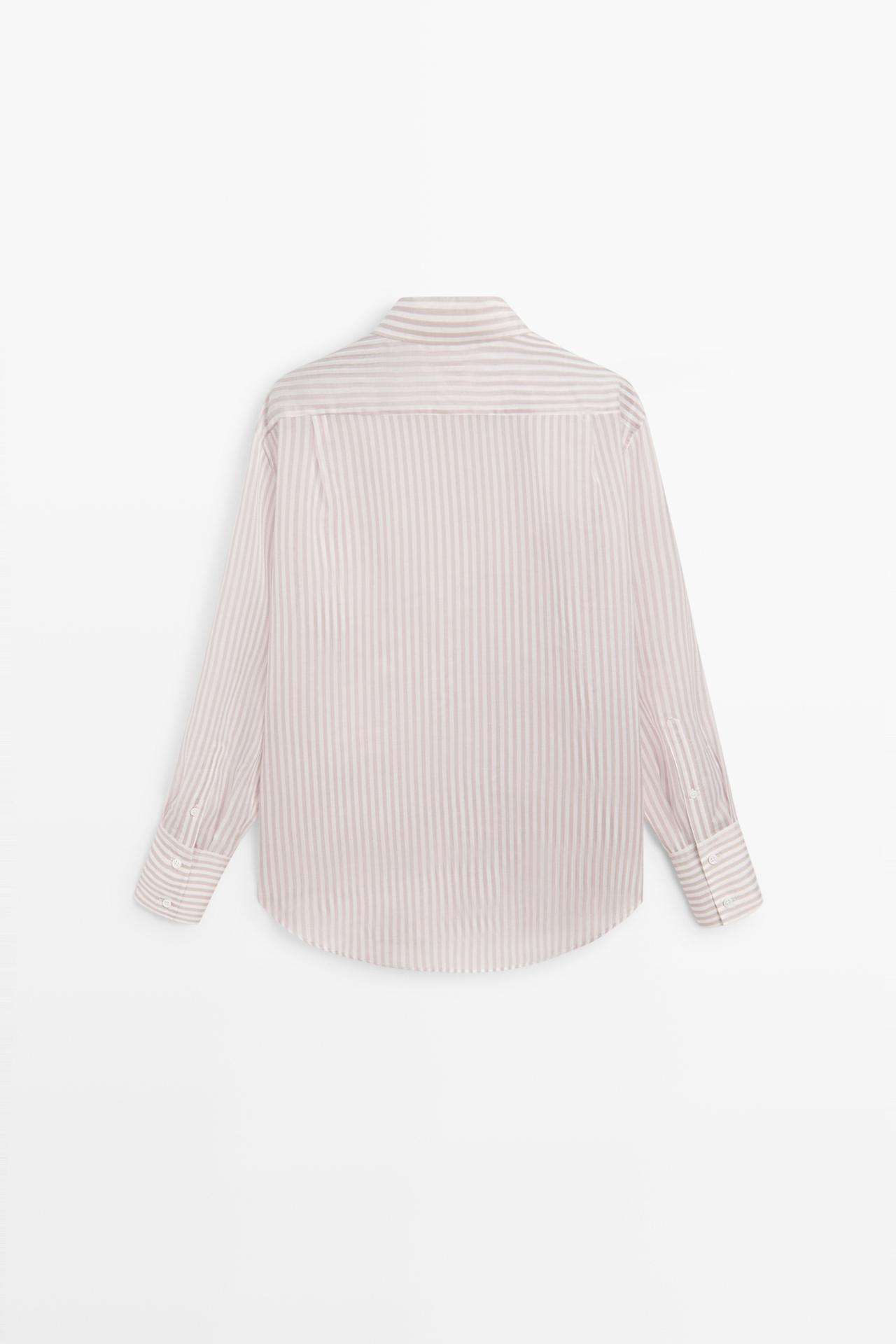 Flowing striped shirt - STUDIO — Pink