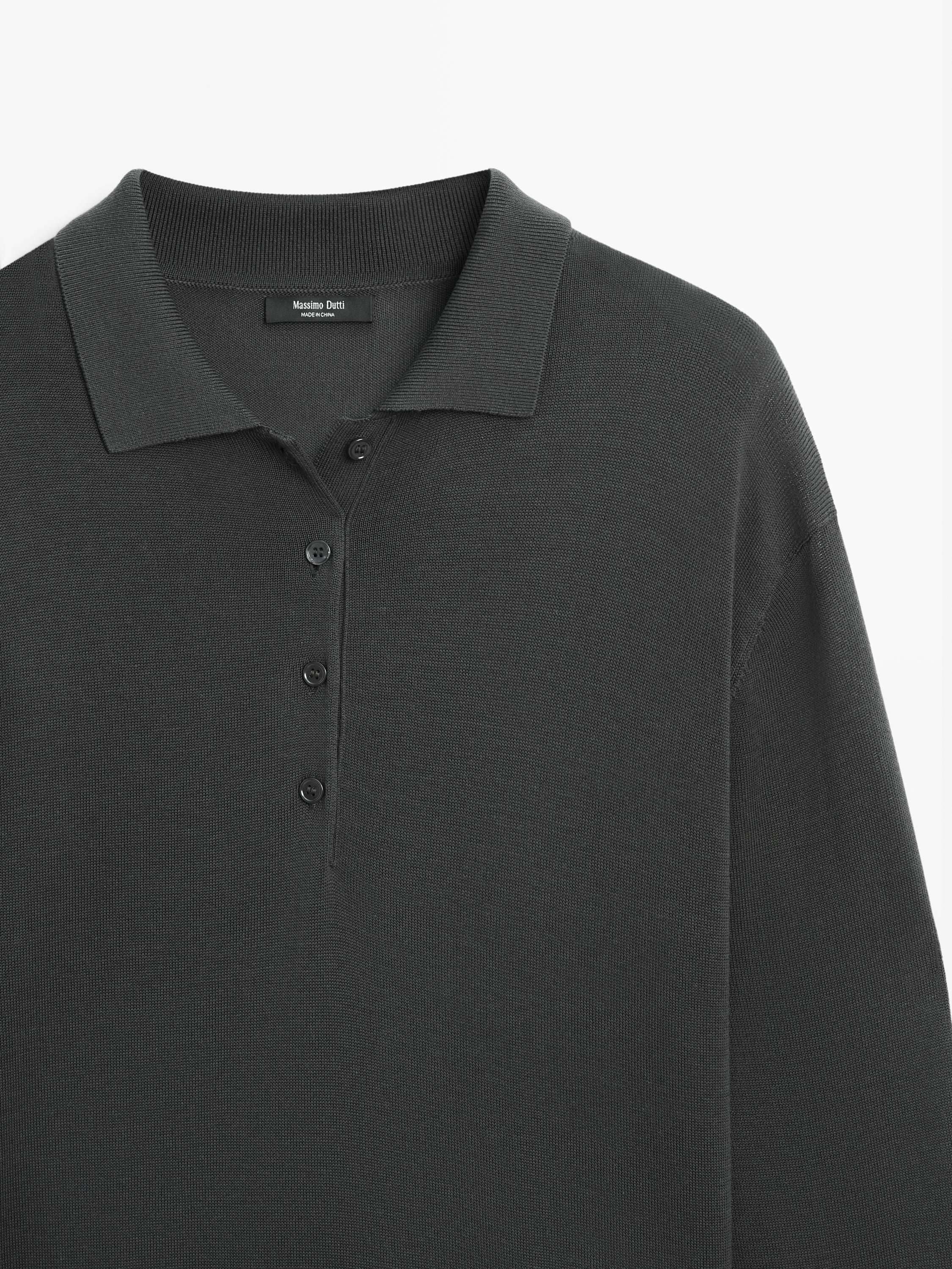 Contrast knit polo dress — LEAD