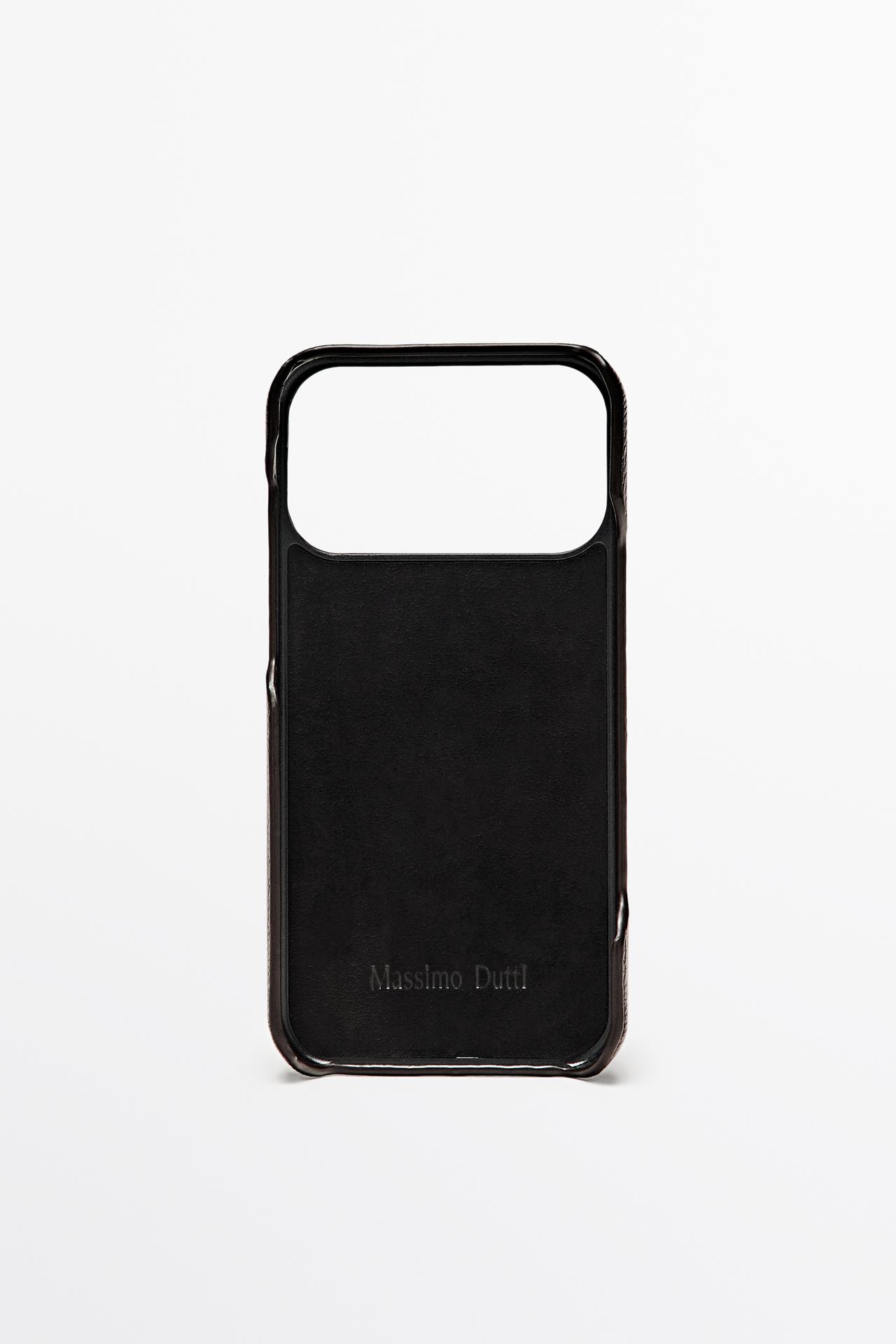 Nappa leather iPhone 17 Pro Max case — BROWN