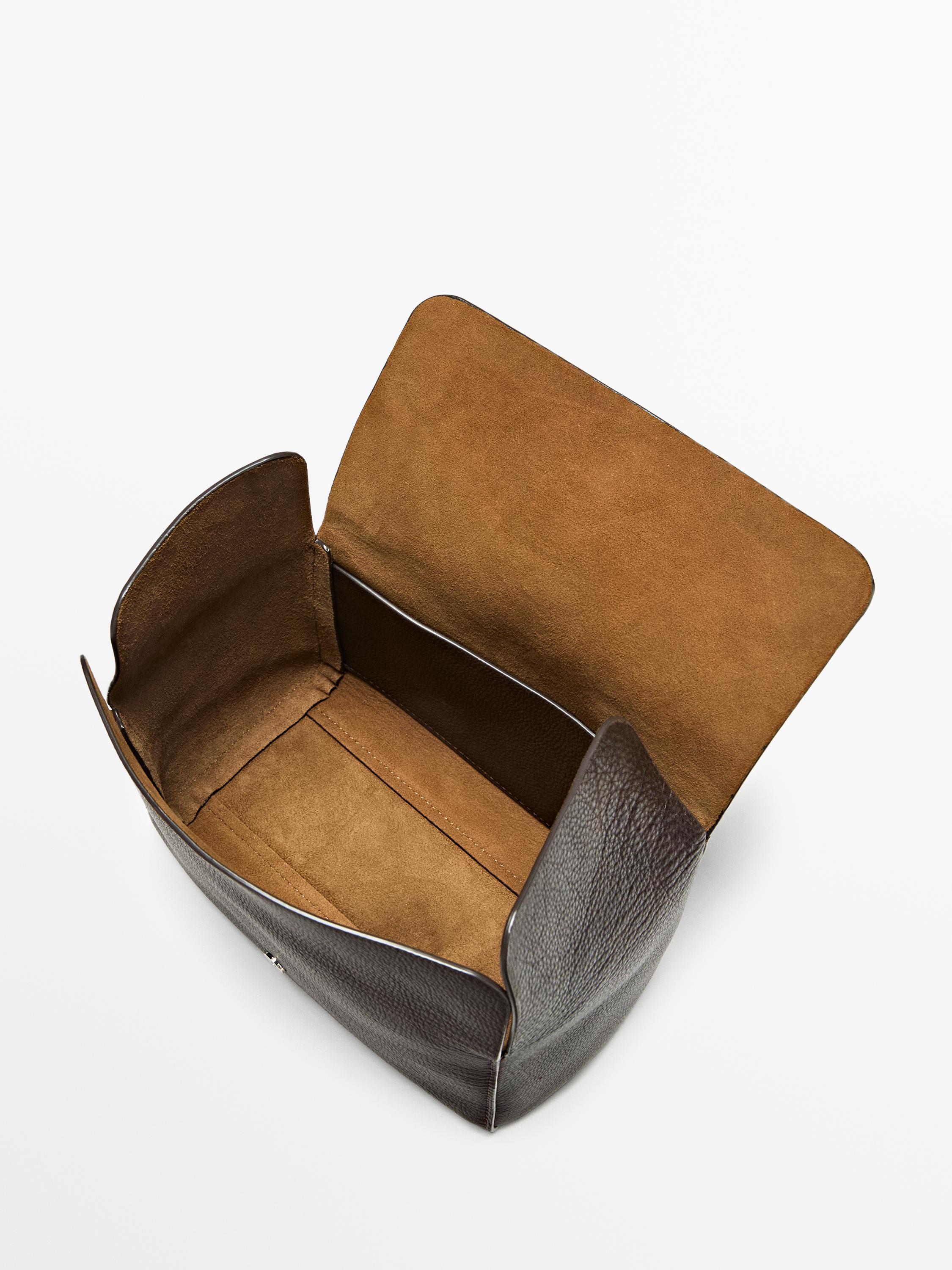 Nappa leather travel toiletry bag — BROWN