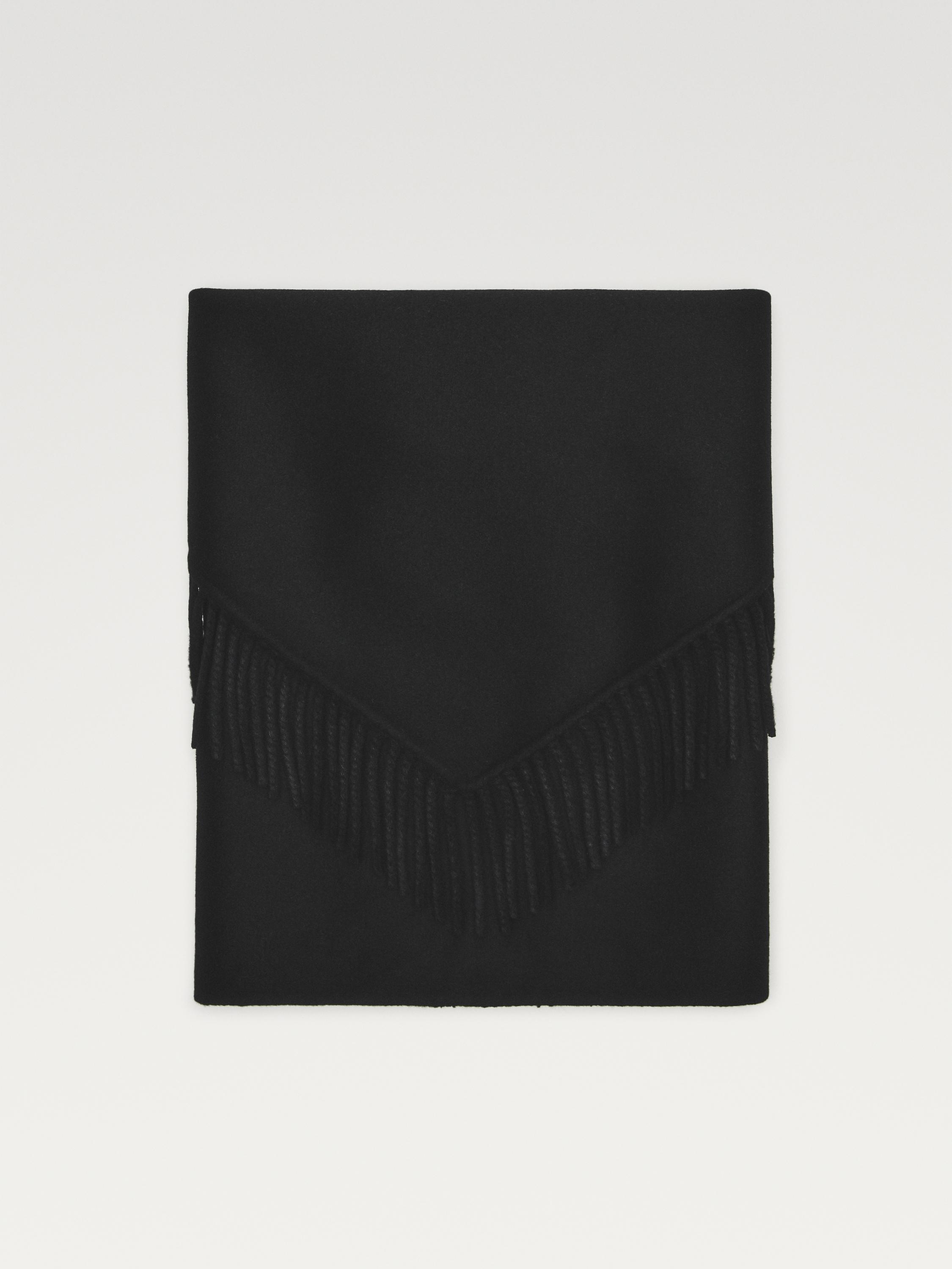 Cape maille franges avec laine