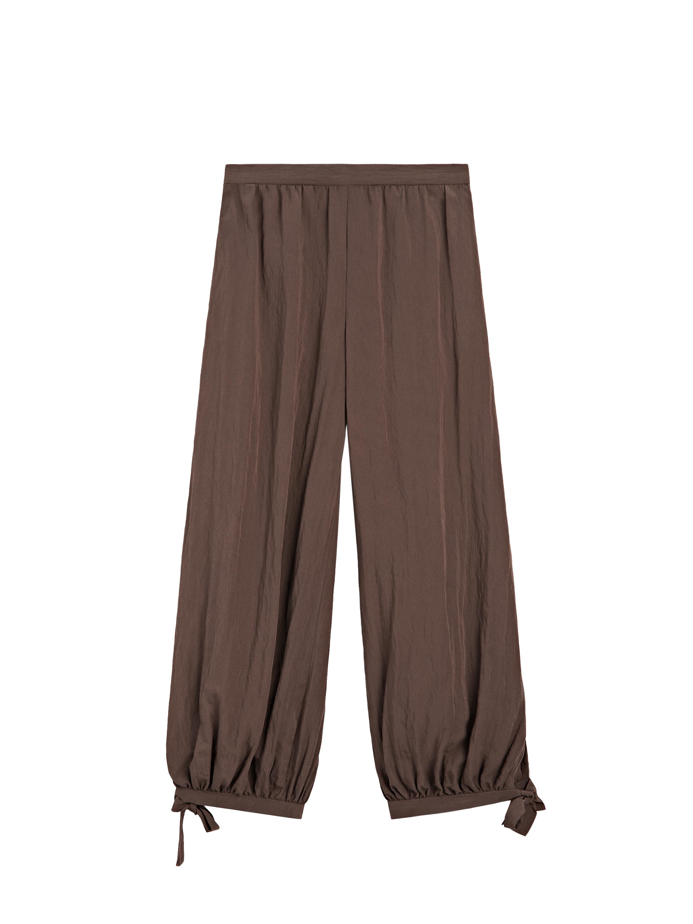 flowing draped pants — MOLE BROWN