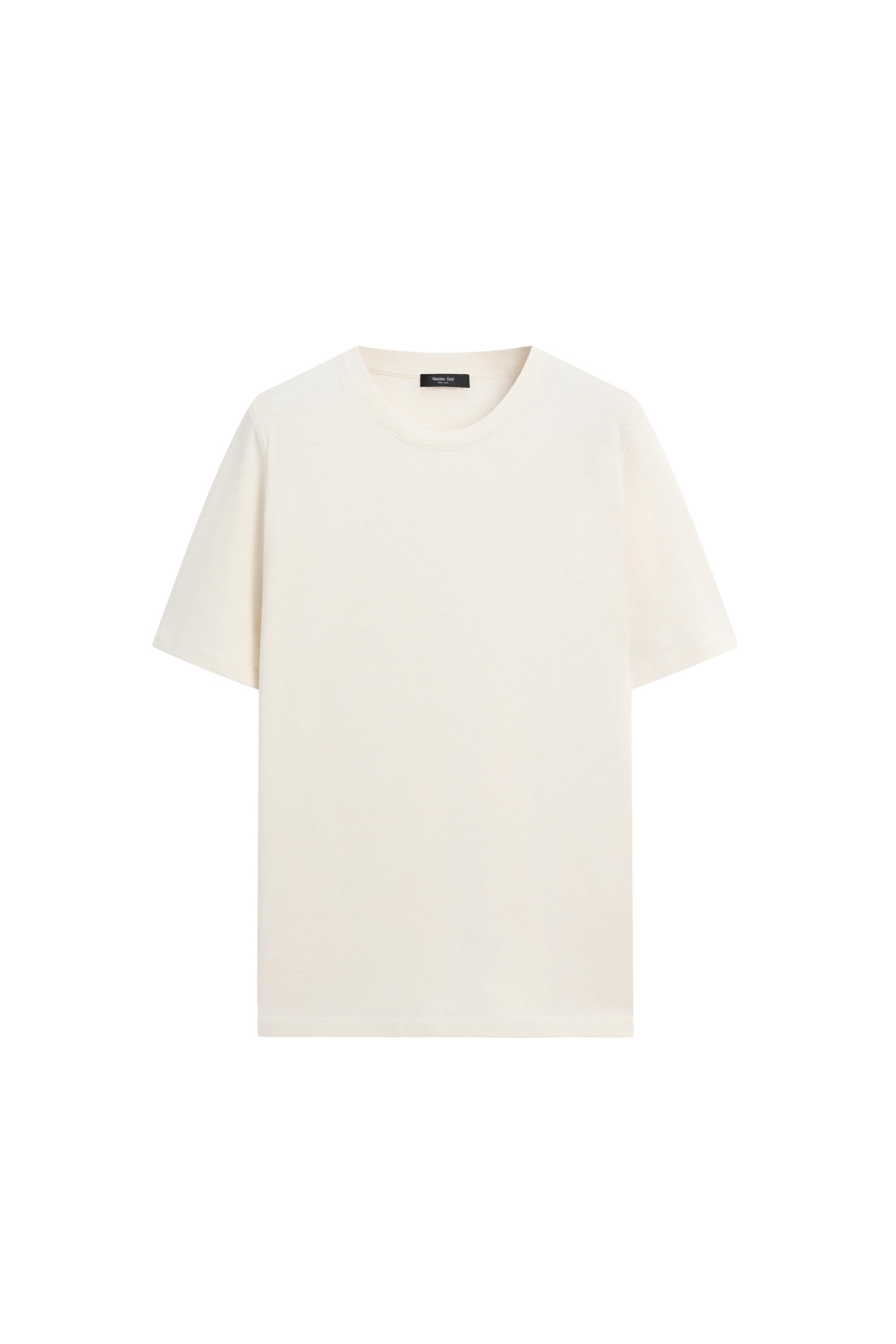 Short sleeve cotton blend T-shirt