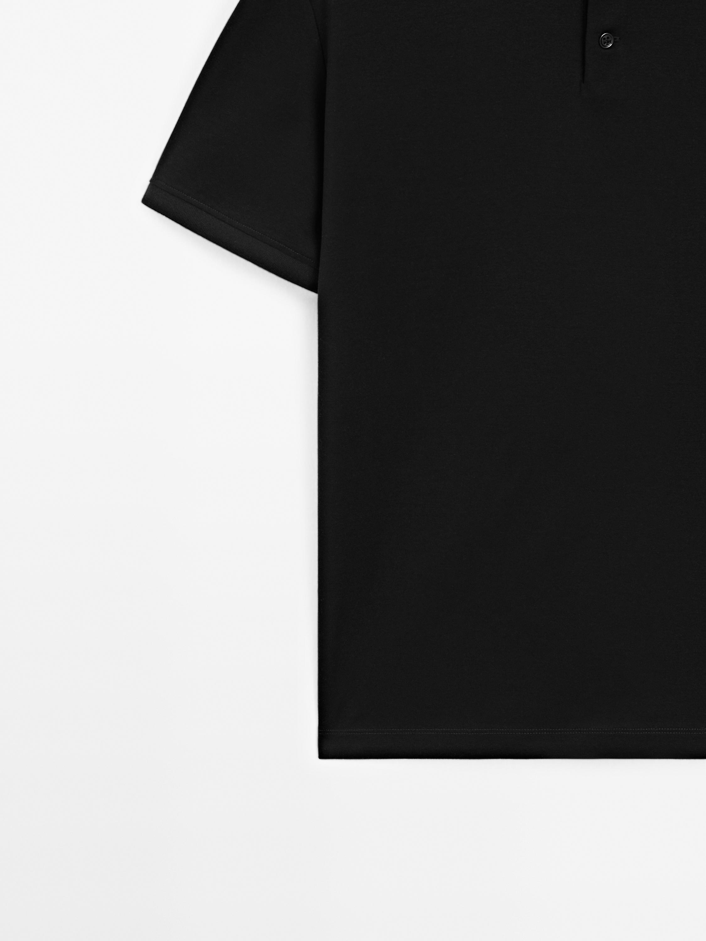 Short sleeve polo shirt with collar detail