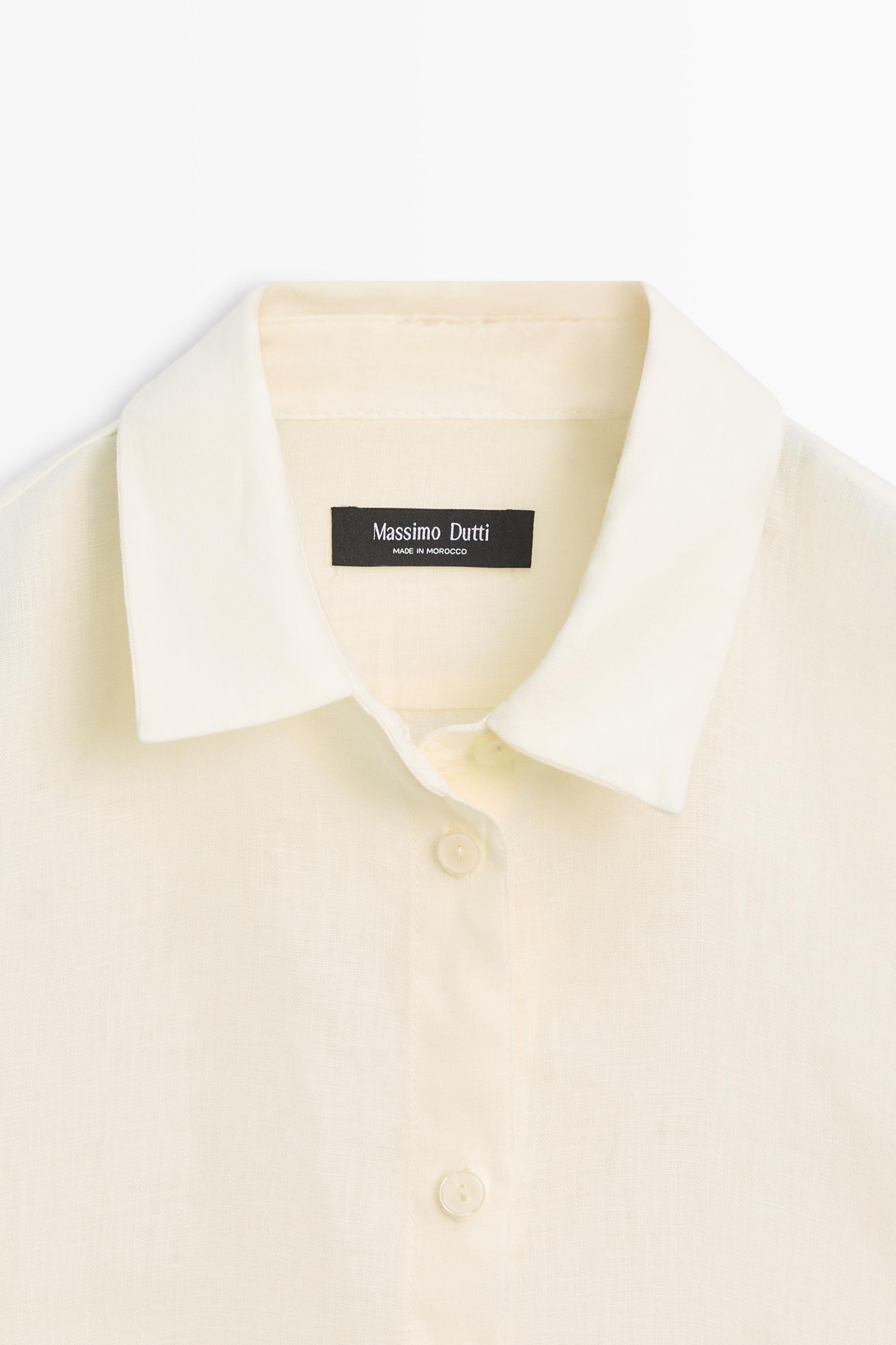 Flowing 100% linen shirt — YELLOW